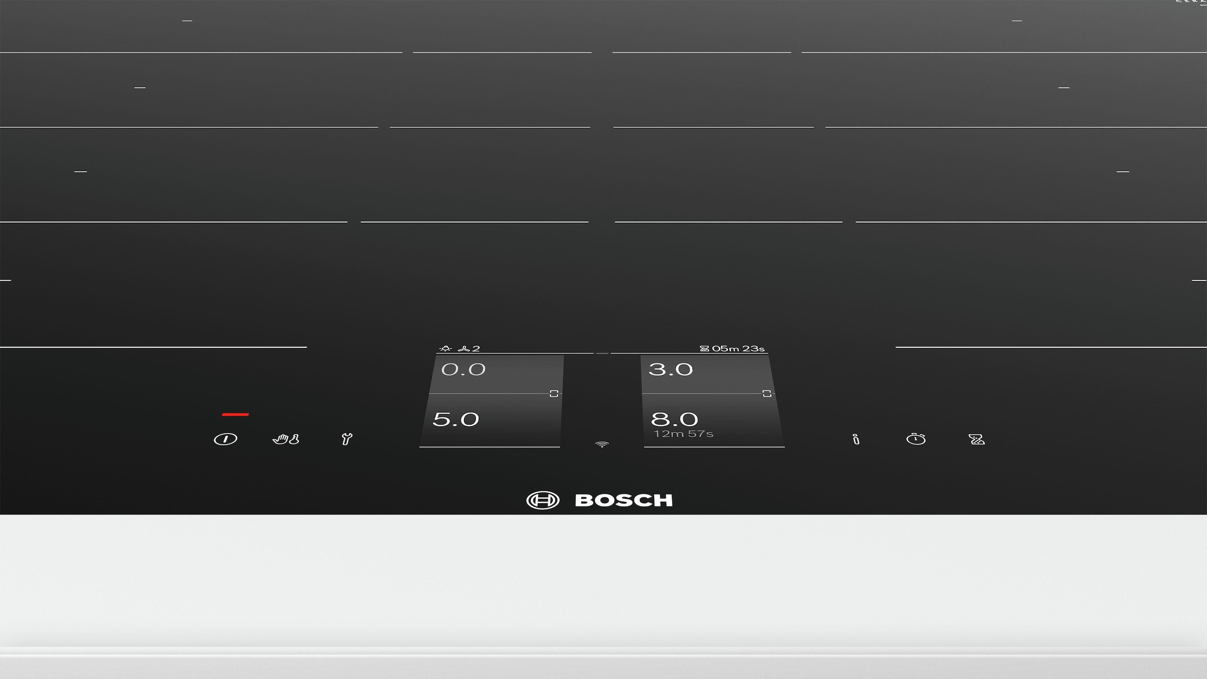 BOSCH Flex-Induktions-Kochfeld von SCHOTT CERAN®, PXY801KW1E, mit PerfectFry-Bratsensor