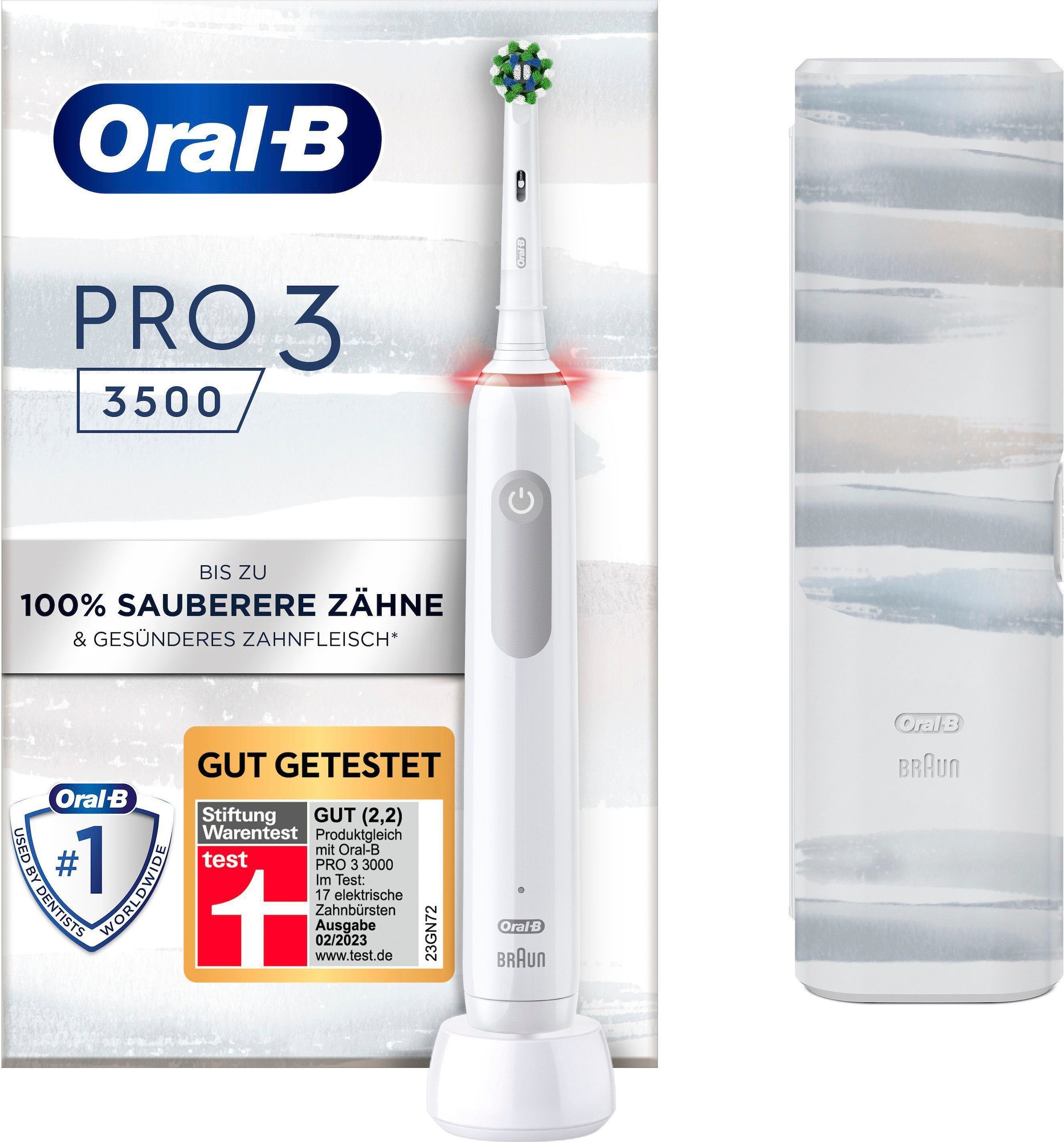 Oral-B Elektrische Zahnbürste XXL Jahren »3 Aufsteckbürsten, St. 3500«, 3 3 Putzmodi mit 1 Garantie