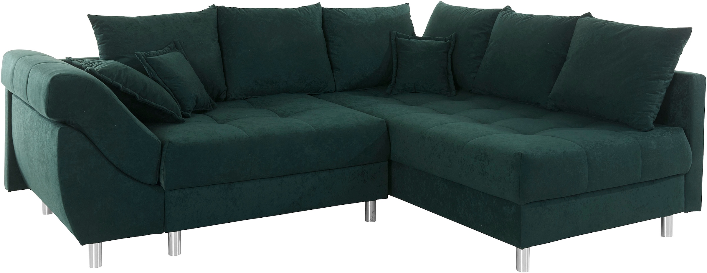 COLLECTION AB Ecksofa Joseli,  mit Zier- und Rückenkissen, komfortable Schanzen-Armlehne