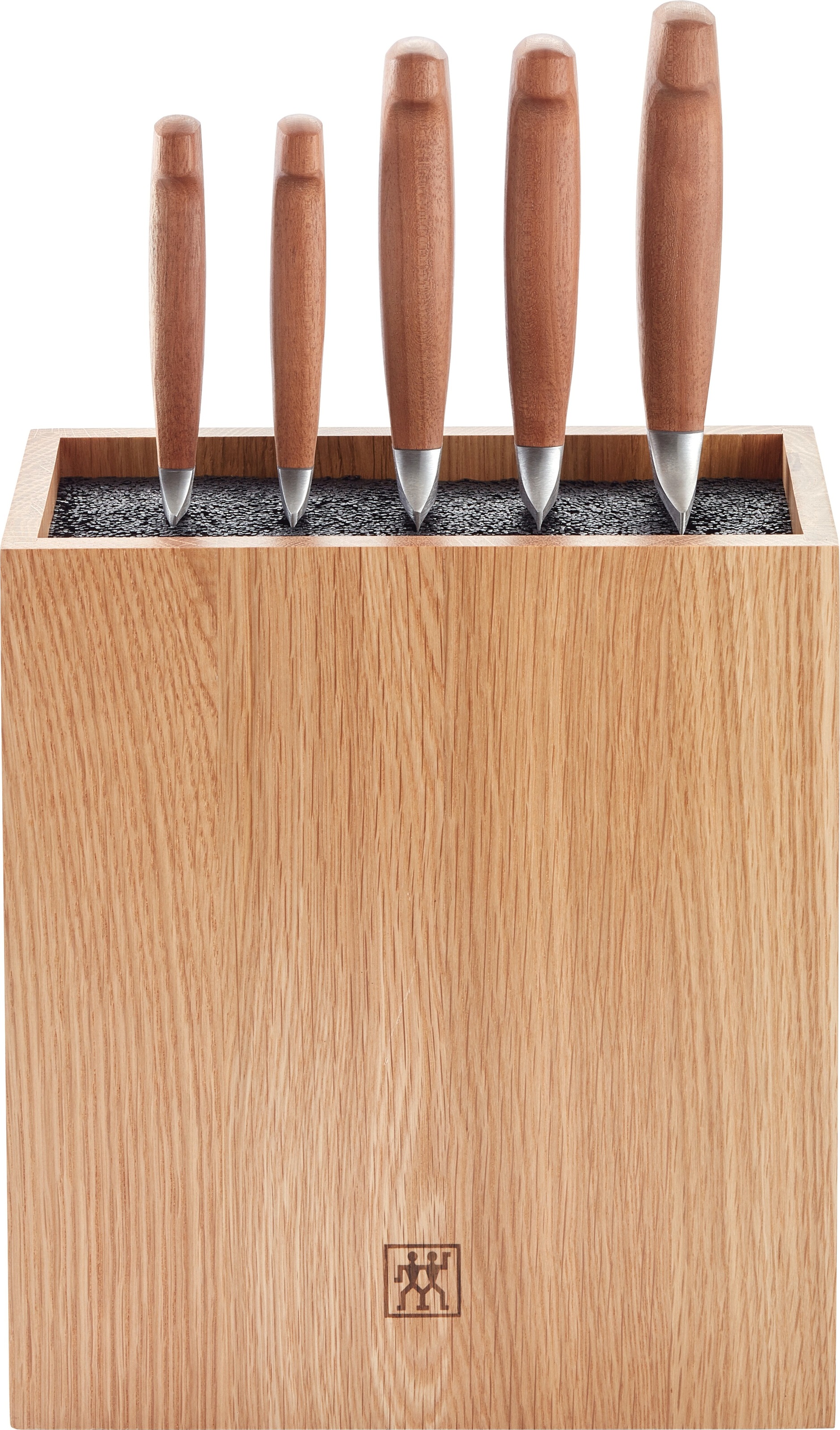 Zwilling Messerblock »**** VIER STERNE Wood« 6 Messer mit Kotibé-Holzgriffe, Messerblock aus Eiche
