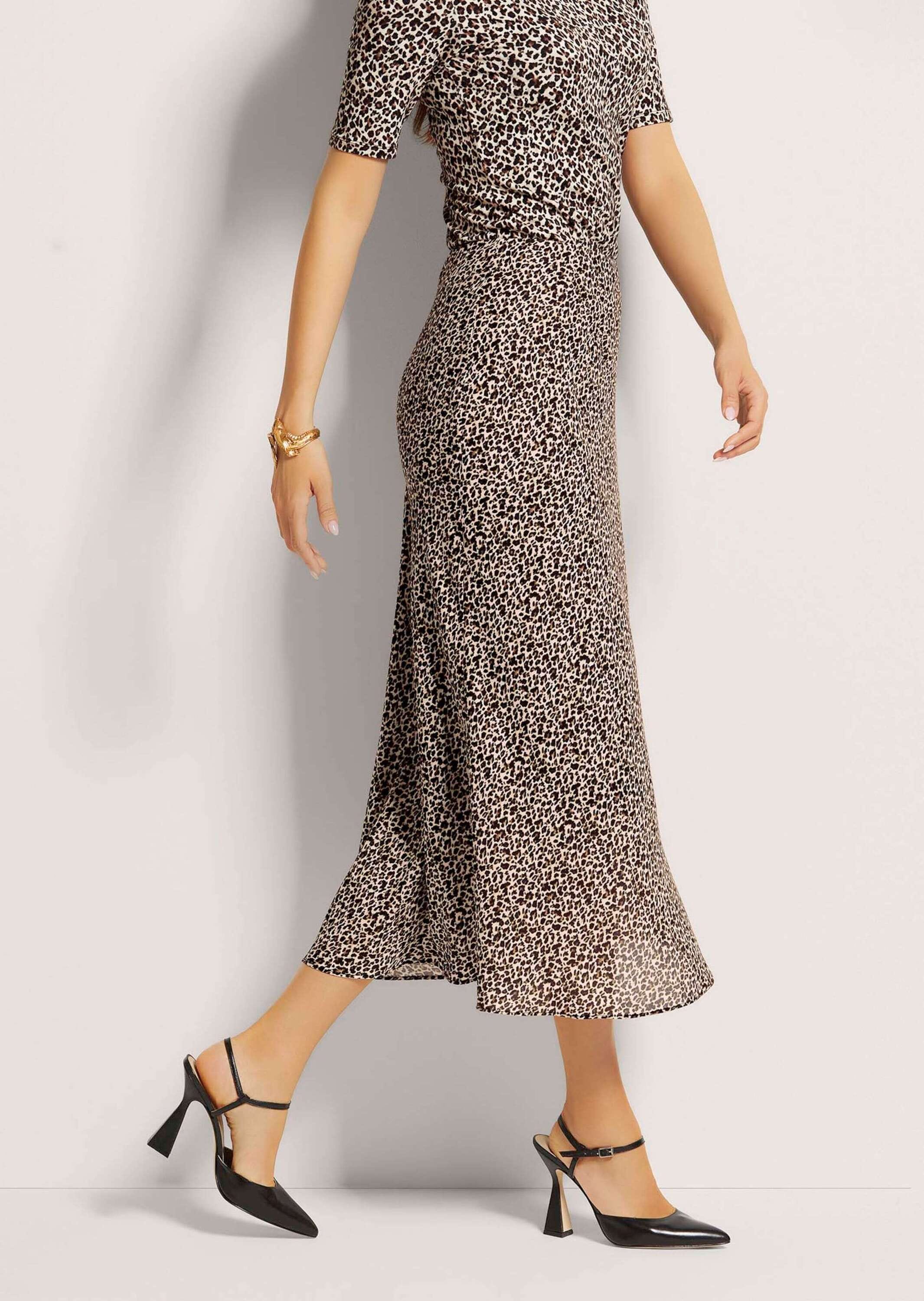 MADELEINE Midirock »Druckrock Langer Crêpe-Rock mit Unikat-Print«