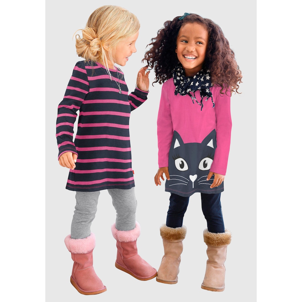 KIDSWORLD Longshirt »für kleine Mädchen«, (2 tlg., 2er-Pack)