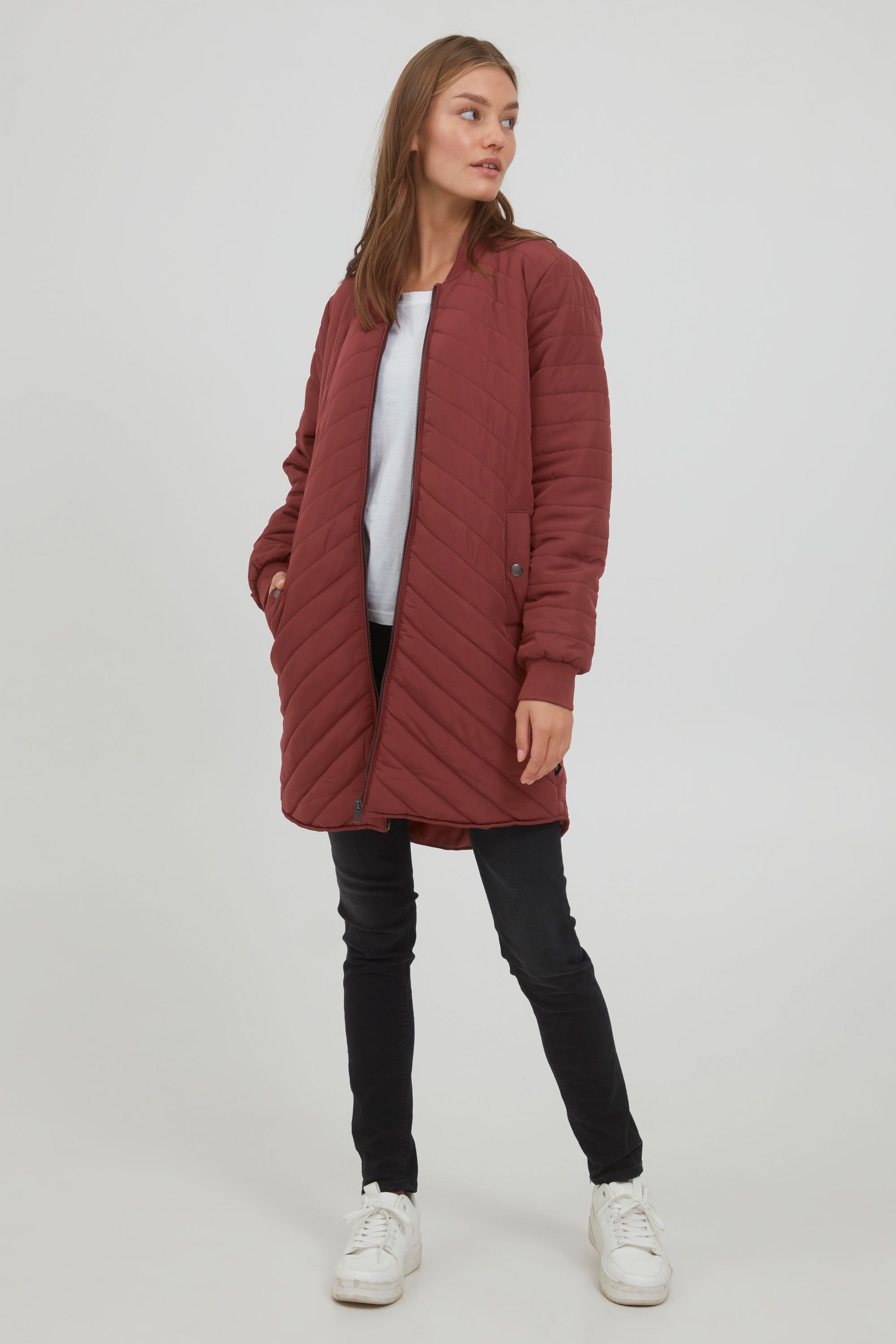 OXMO Steppjacke »Steppmantel OXMadalyn«, ohne Kapuze