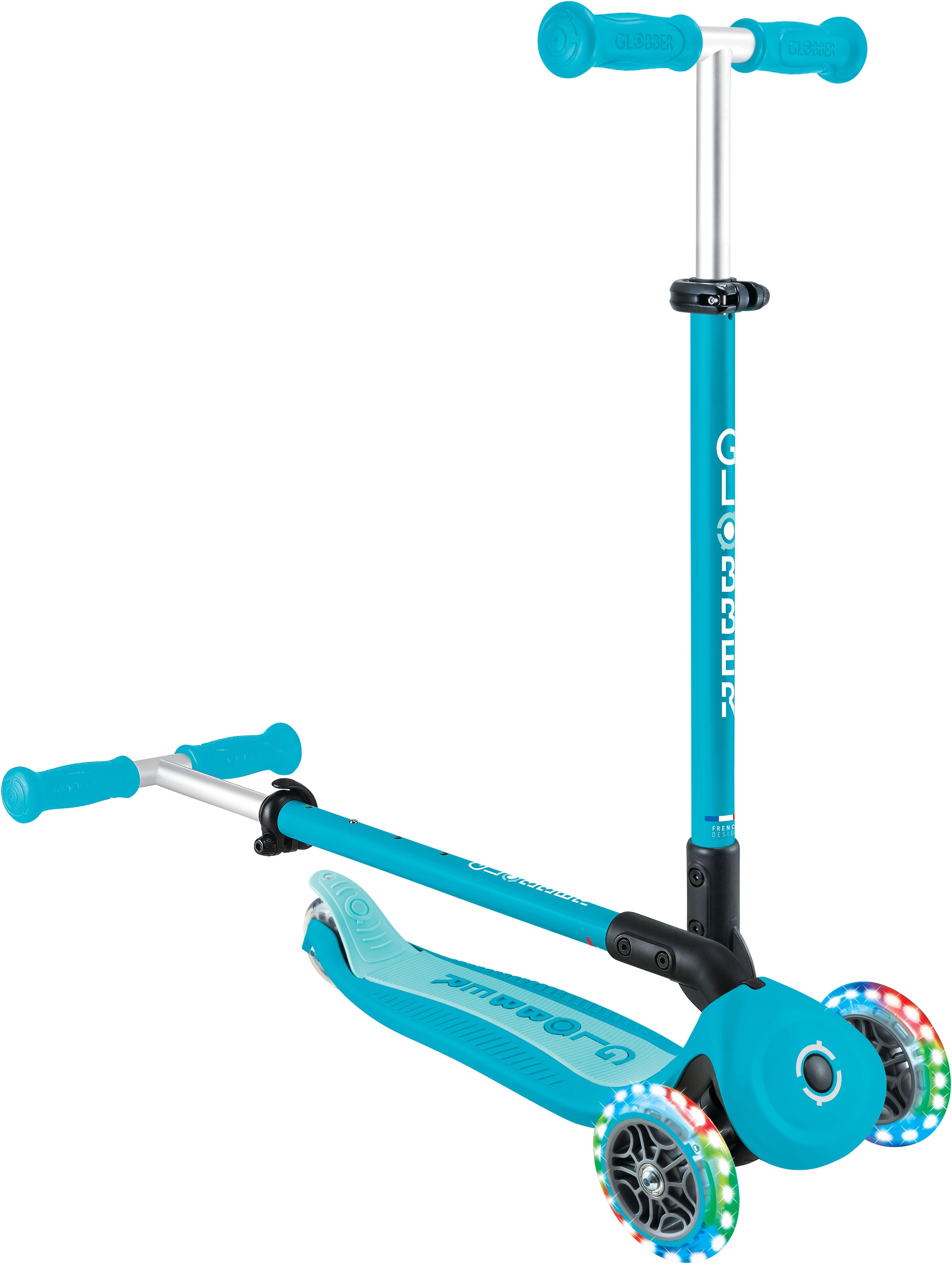 Globber Tretroller »GO-UP ACTIVE LIGHTS 360, mit Leuchtrollen« Aufsitzrad, Laufrad und Scooter