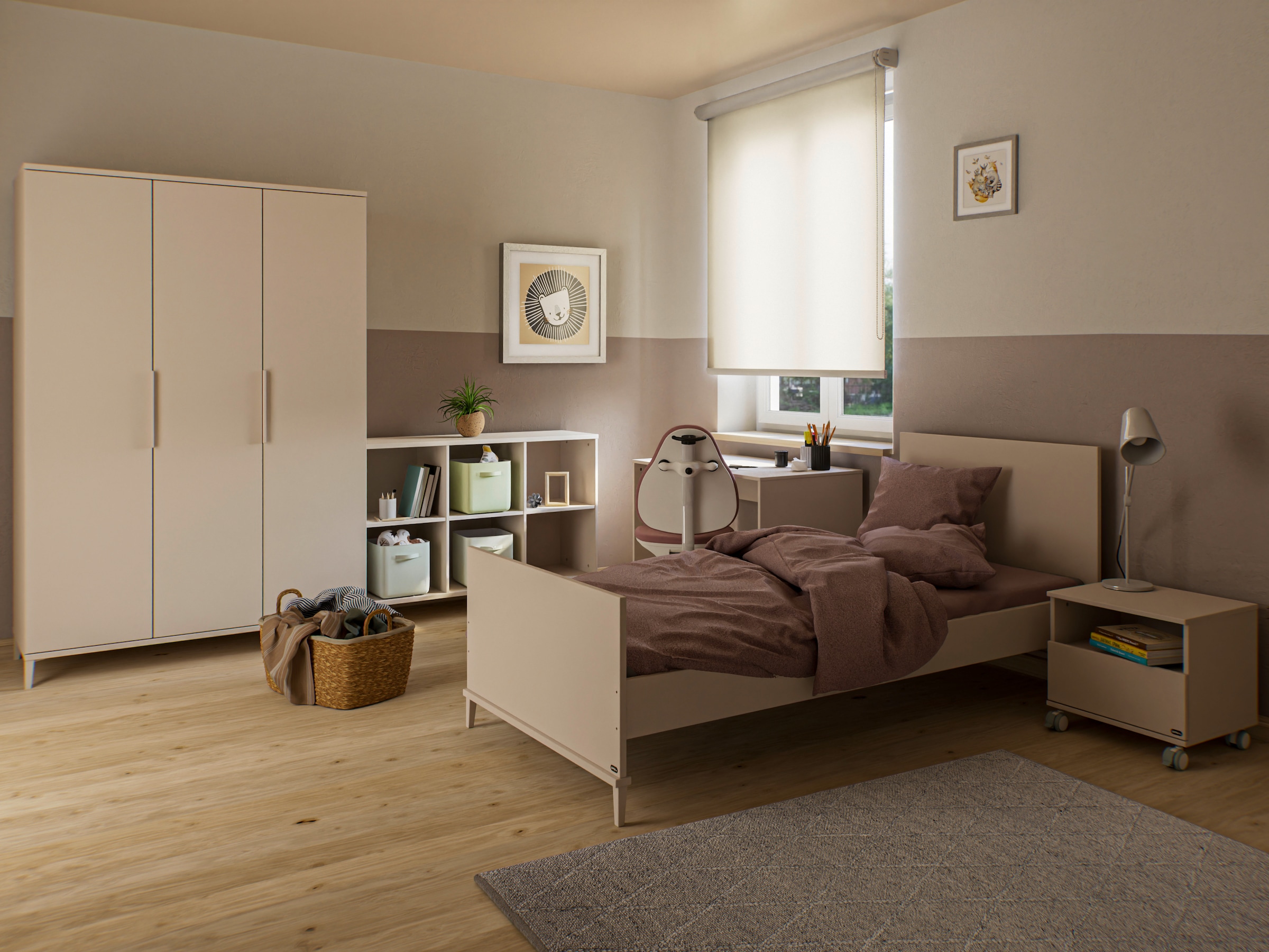 YUNY by PAIDI Kinderbett »SISTER LOU 90x200cm Jugendliege in Beige«, zeitloses und langlebiges Einzelbett, geprüfte Qualität