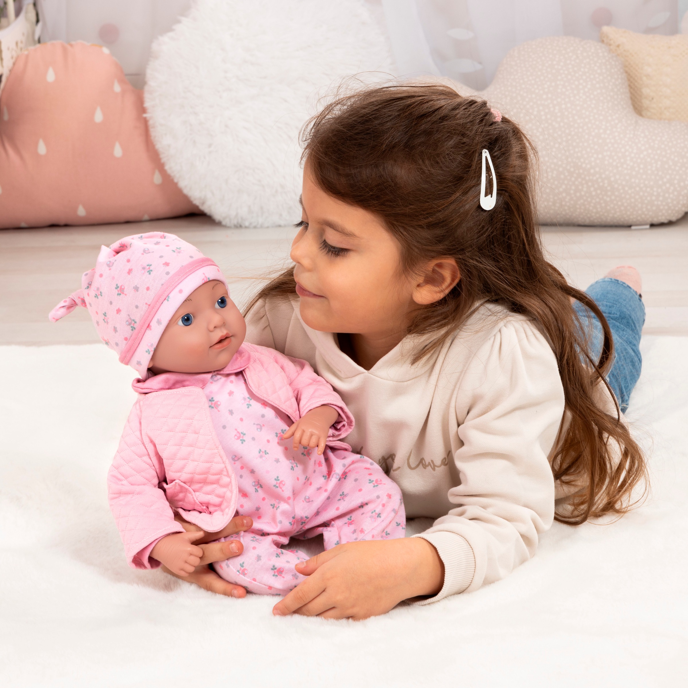 Bayer Babypuppe »Reborn Baby, 38 cm rosa«