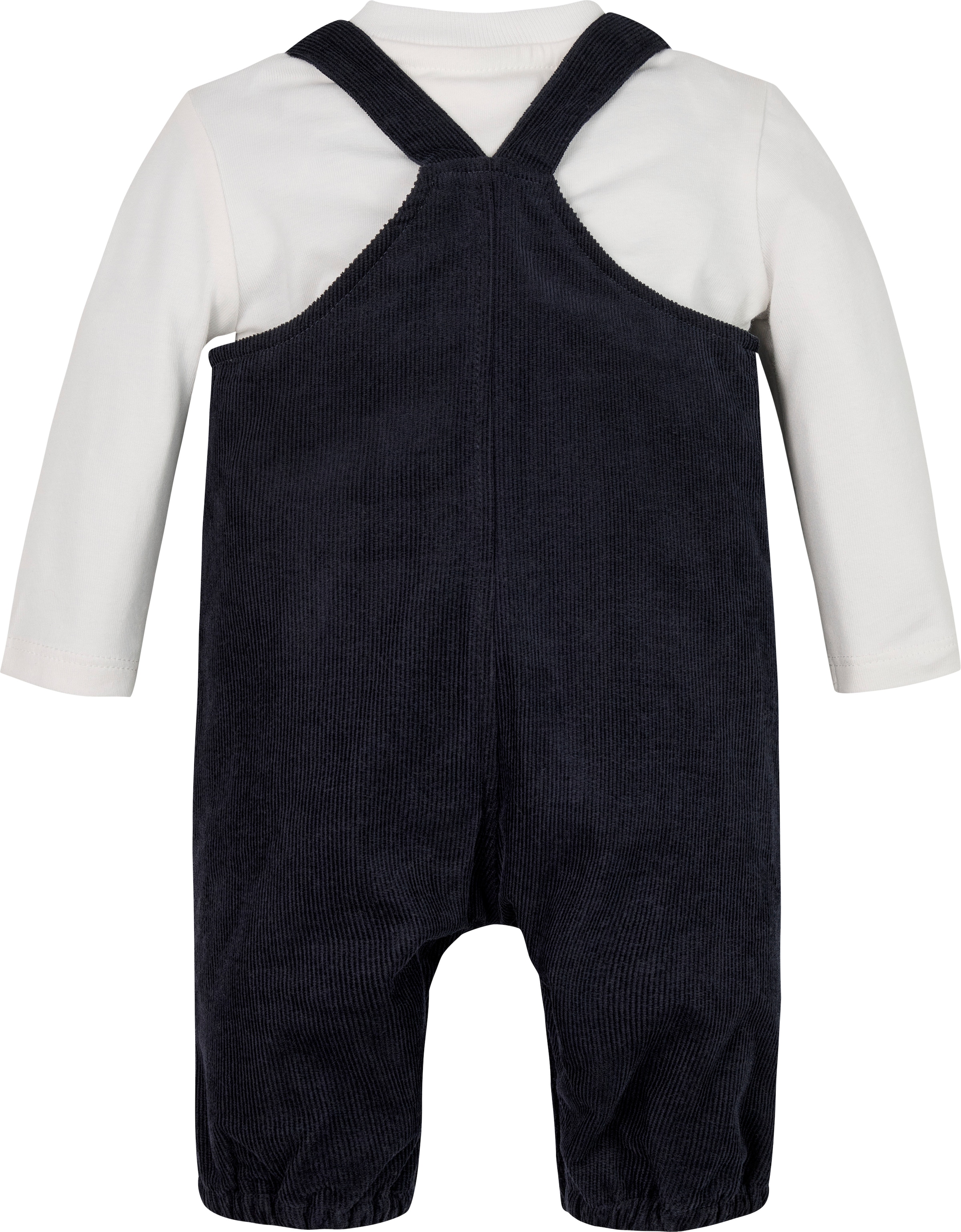 Tommy Hilfiger Body & Hose »MONOTYPE CORD DUNGAREE SET«, mit Logostickereien