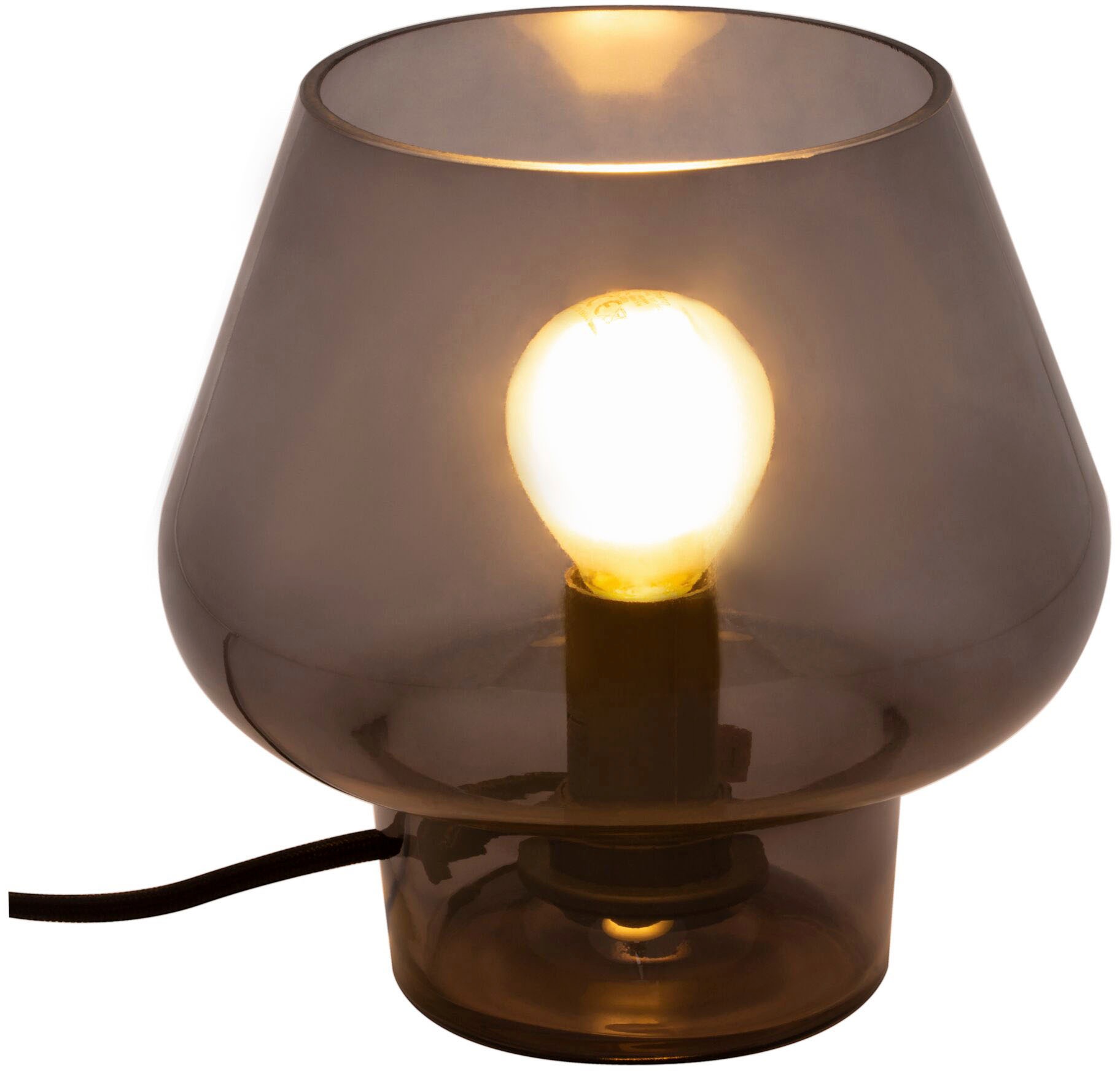 Pauleen Tischleuchte »Crystal Gleam max20W Rauchglas 230V Glas«, 1 flammig, Leuchtmittel E14 | ohne Leuchtmittel, E14
