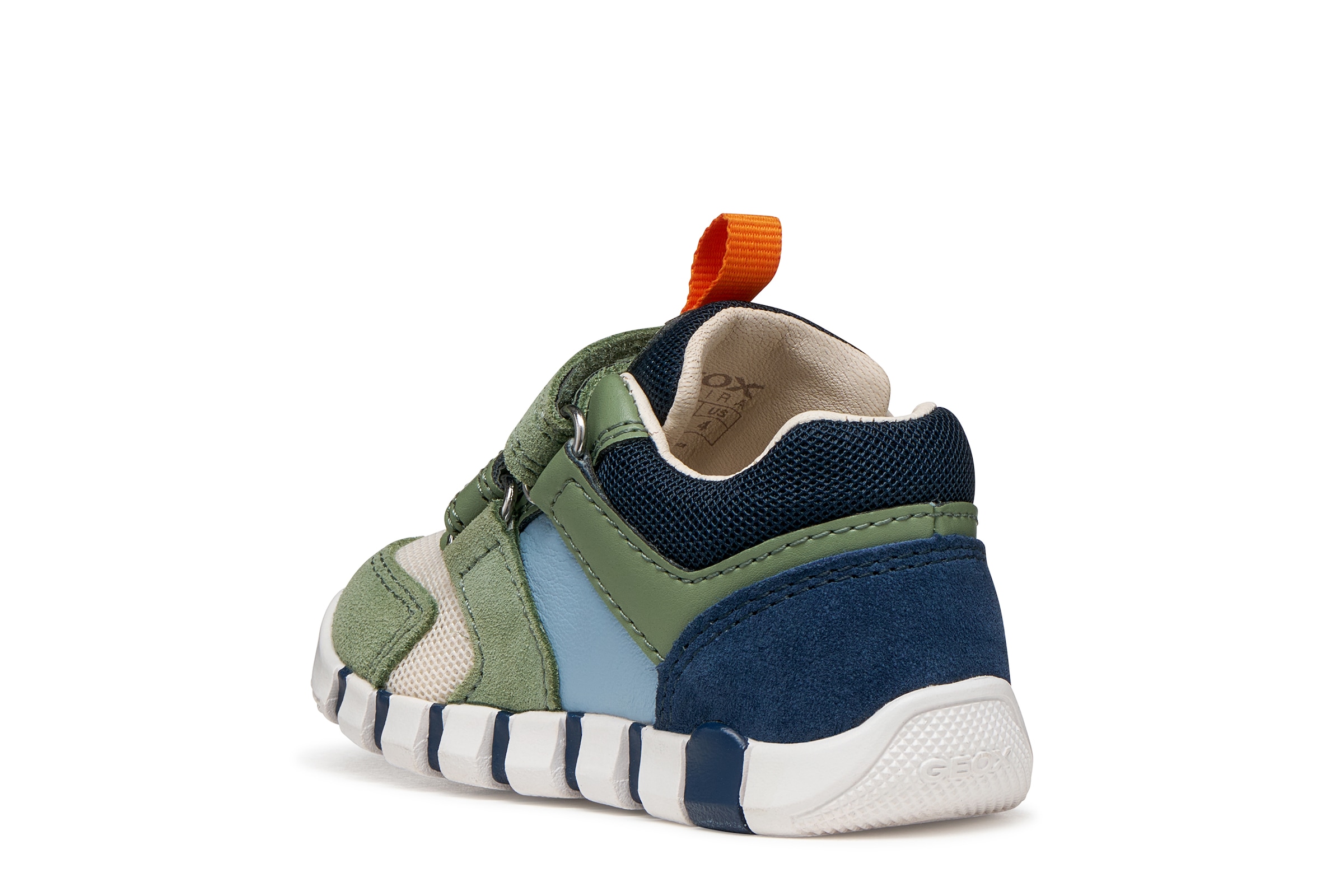 Geox Lauflernschuh »B IUPIDOO BOY«  Babyschuh mit farbigen Besätzen, Größenschablone zum Download