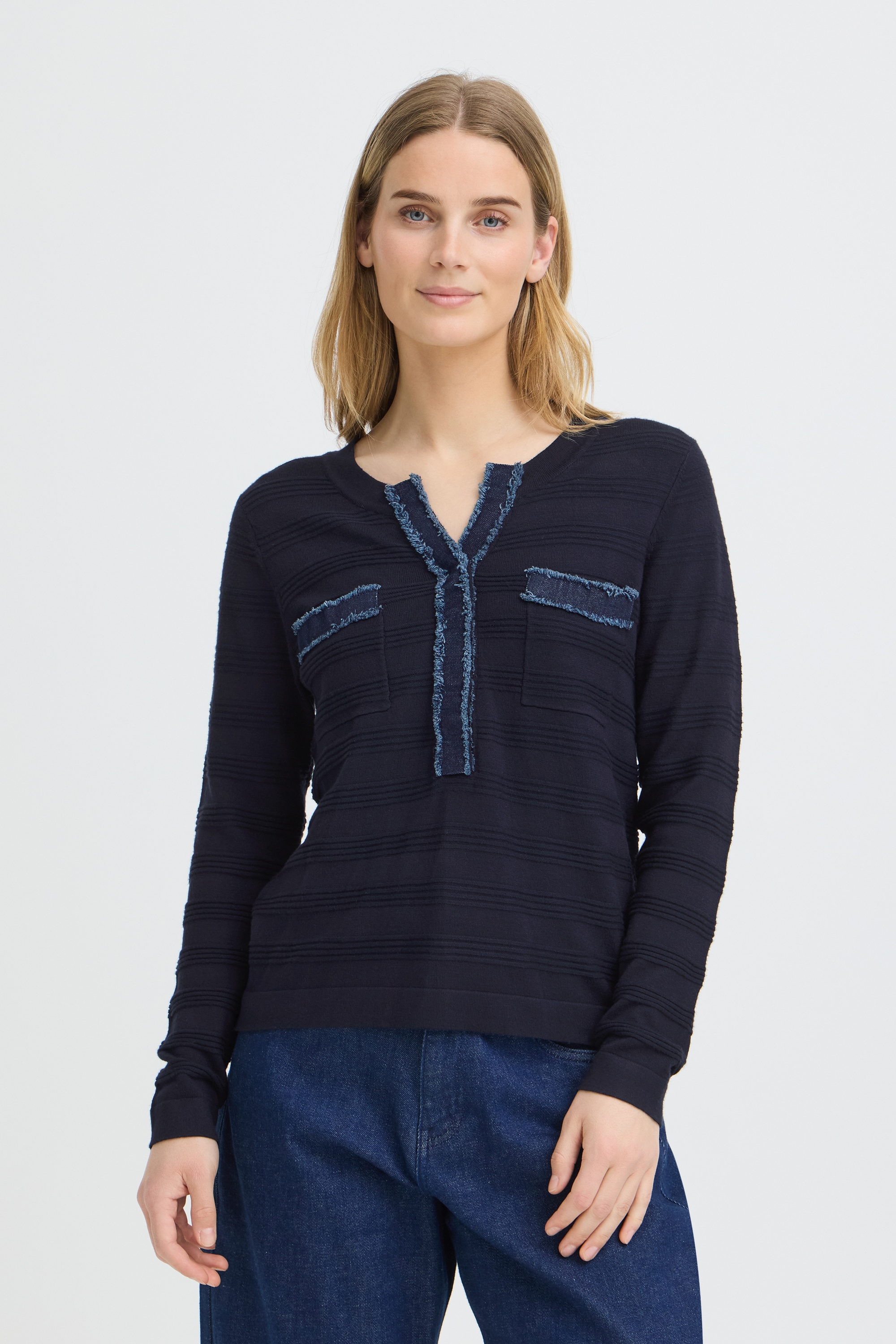 Pulz Jeans Strickpullover »Damen Strickpullover langarm PZSARA«