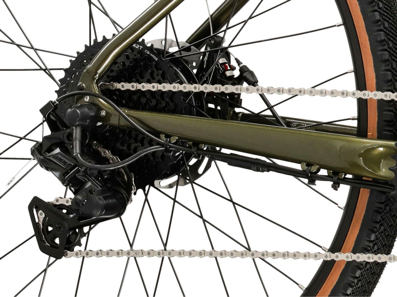 Kross E-Bike »E-Gravel Bike Esker Hybrid 2.0 28" khaki«, 11 Gang, microSHIFT, Advent X M6205, Heckmotor 250 W, Pedelec, Elektrofahrrad für Herren