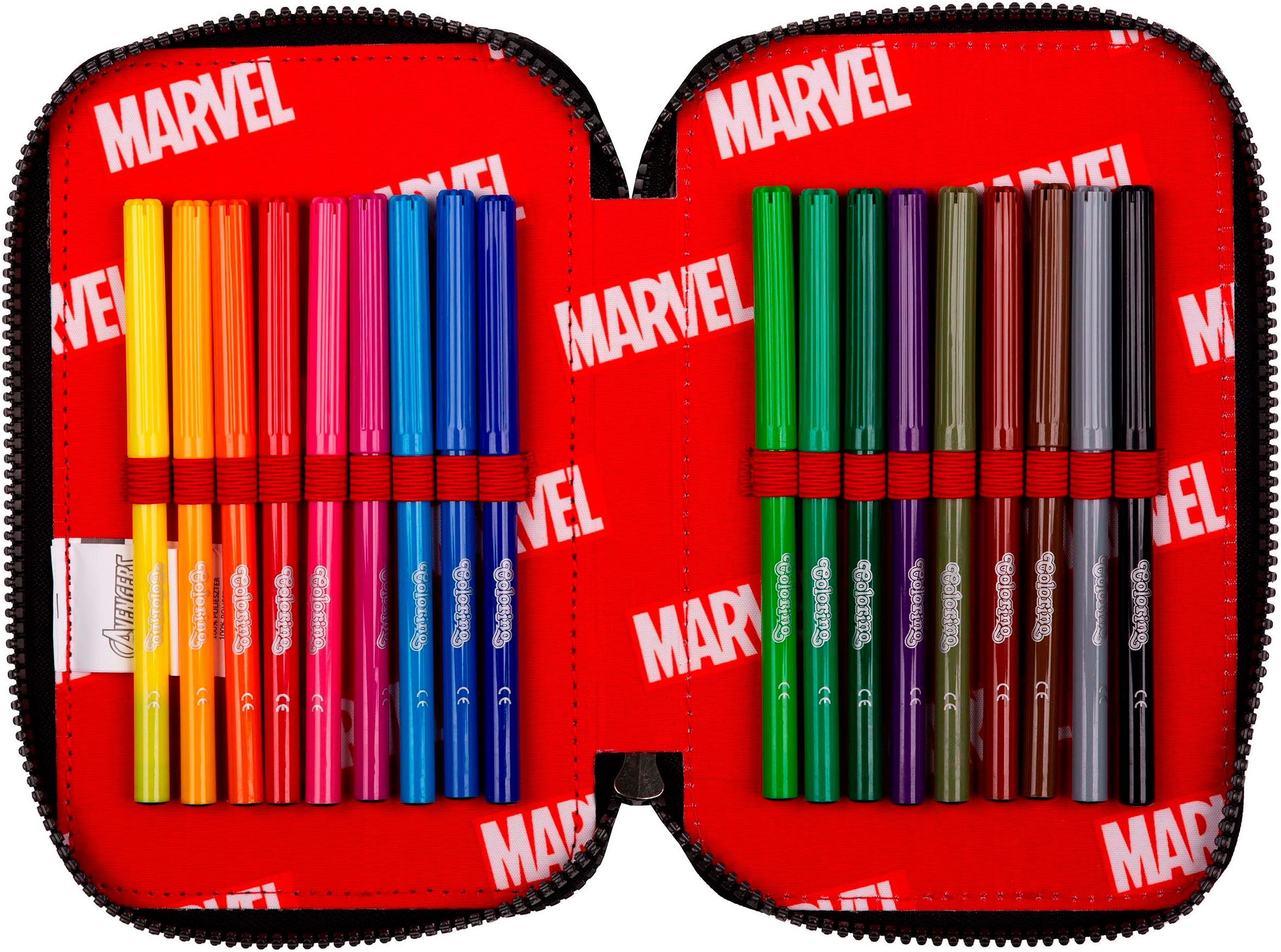 CoolPack Federmäppchen »Etui, Marvel, Avengers«, befüllt