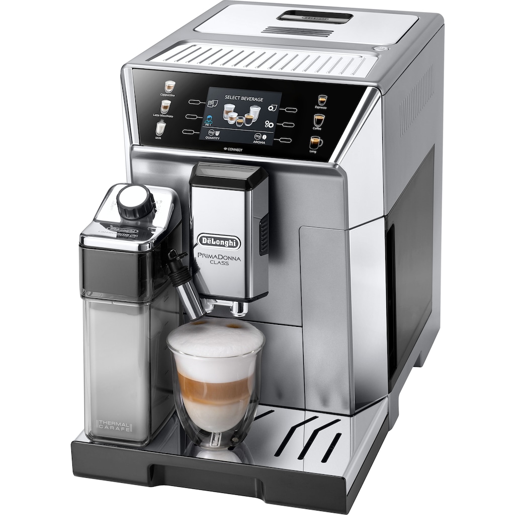 De'Longhi Kaffeevollautomat »PrimaDonna Class ECAM 550.85.MS, silber«