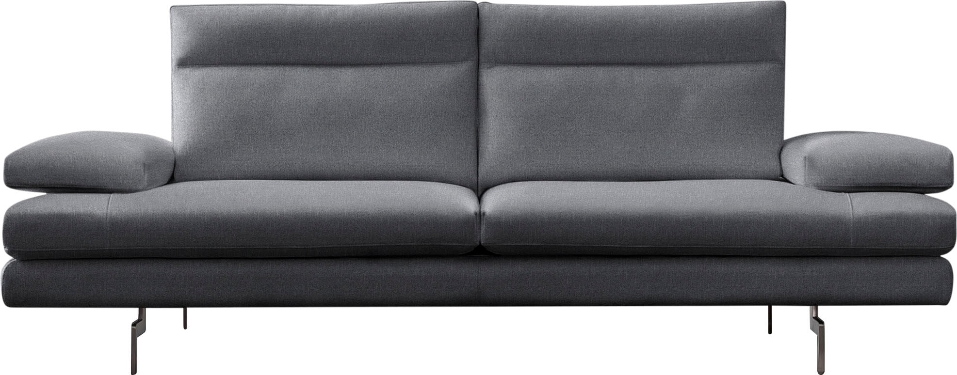 CALIA ITALIA 3,5-Sitzer »Toby Wing, italienisches Designsofa mit erstklassigem Sitzkomfort«, inklusive Sitztiefenverstellung, Füße in Chrom glänzend