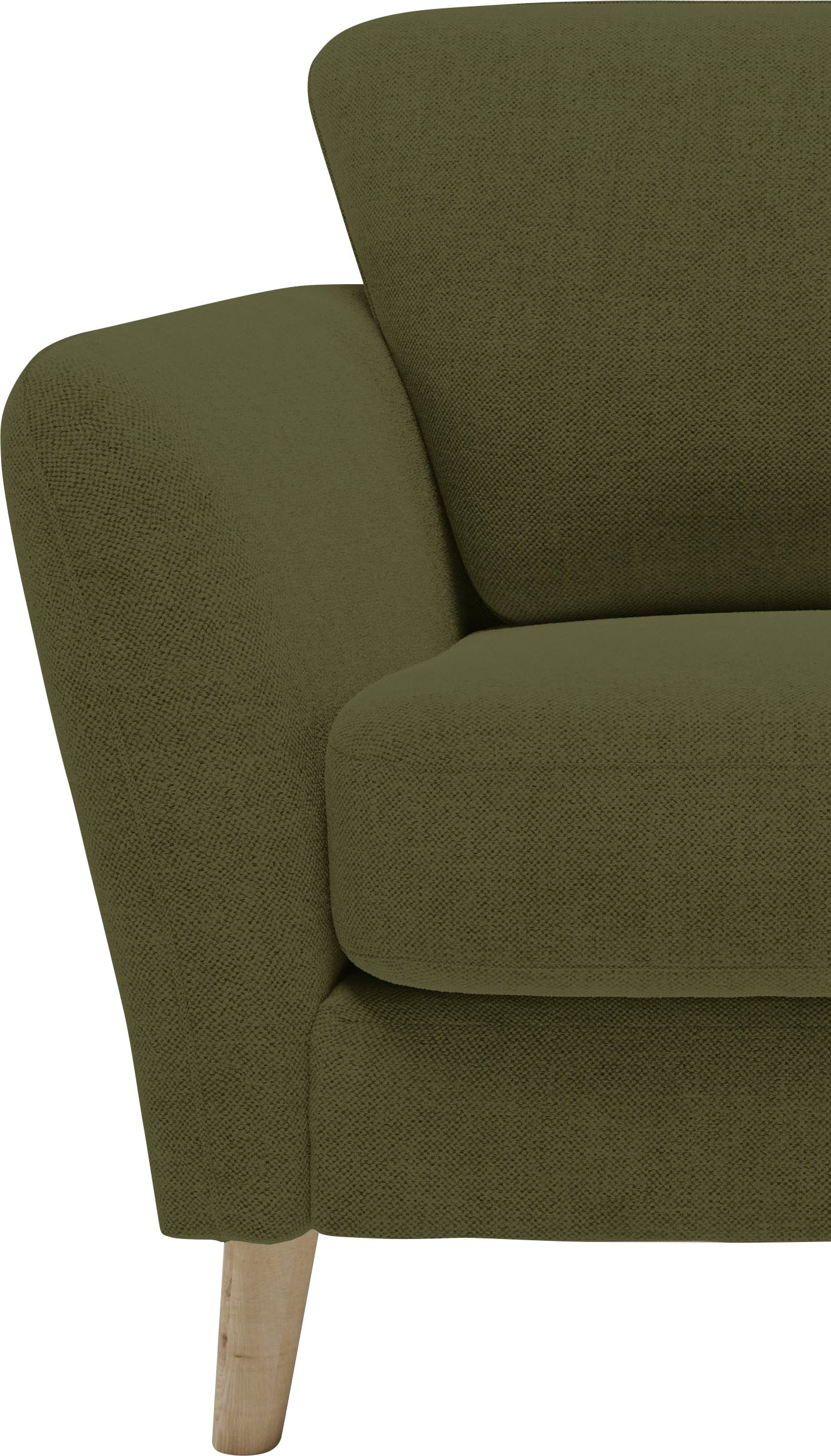 OTTO home 3-Sitzer »MARSEILLE 3er Sofa 206 cm, Cord, Flachgewebe, Struktur, Webstoff« mit Massivholzbeinen aus Eiche, verschiedene Bezüge und Farbvarianten