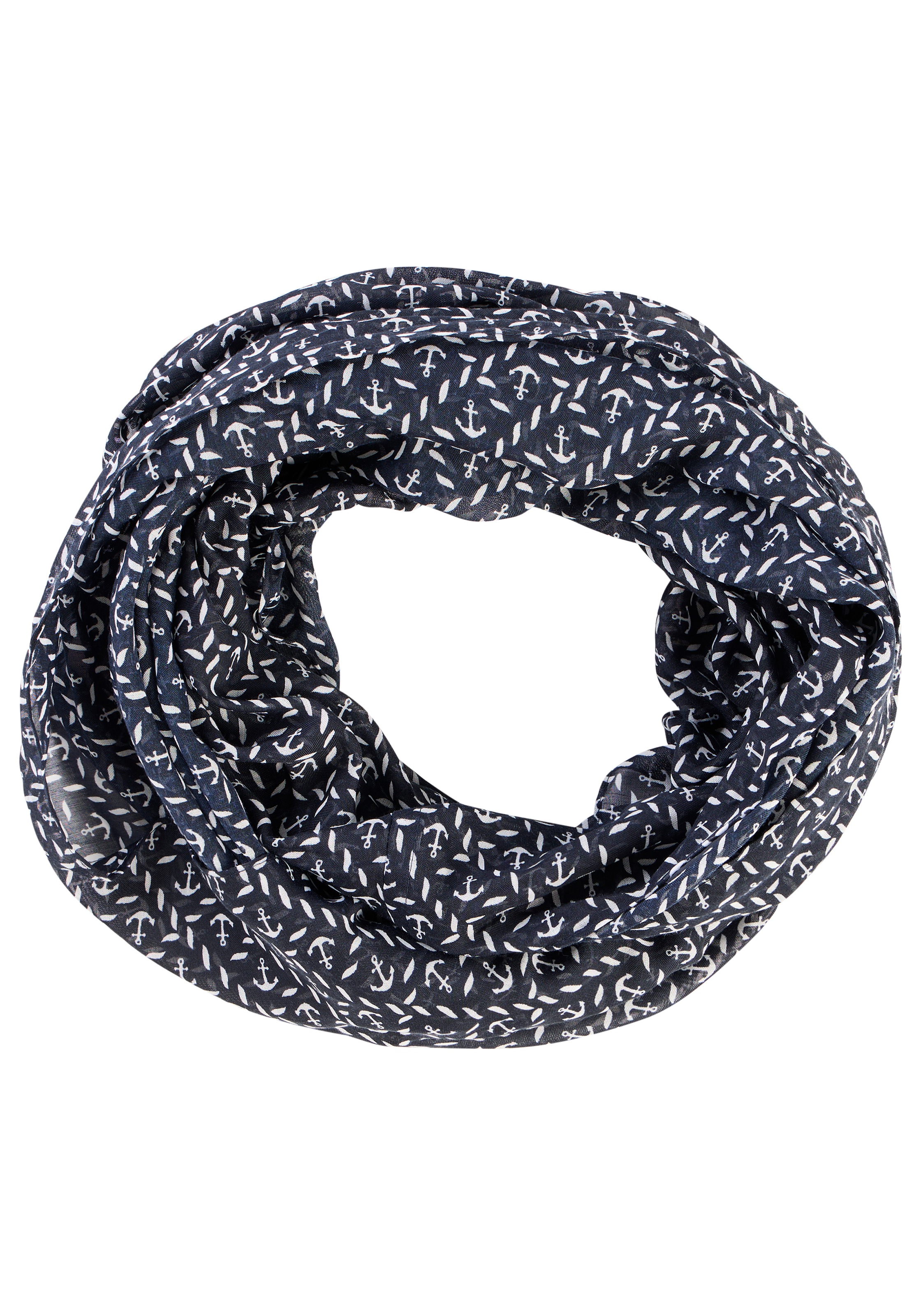 Laura Scott, Damen, Loop leichtes Webmaterial, einlagige Verarbeitung, marine-weiß, marine-weiß, Leichtes Webmaterial sorgt für hohen Komfort im 