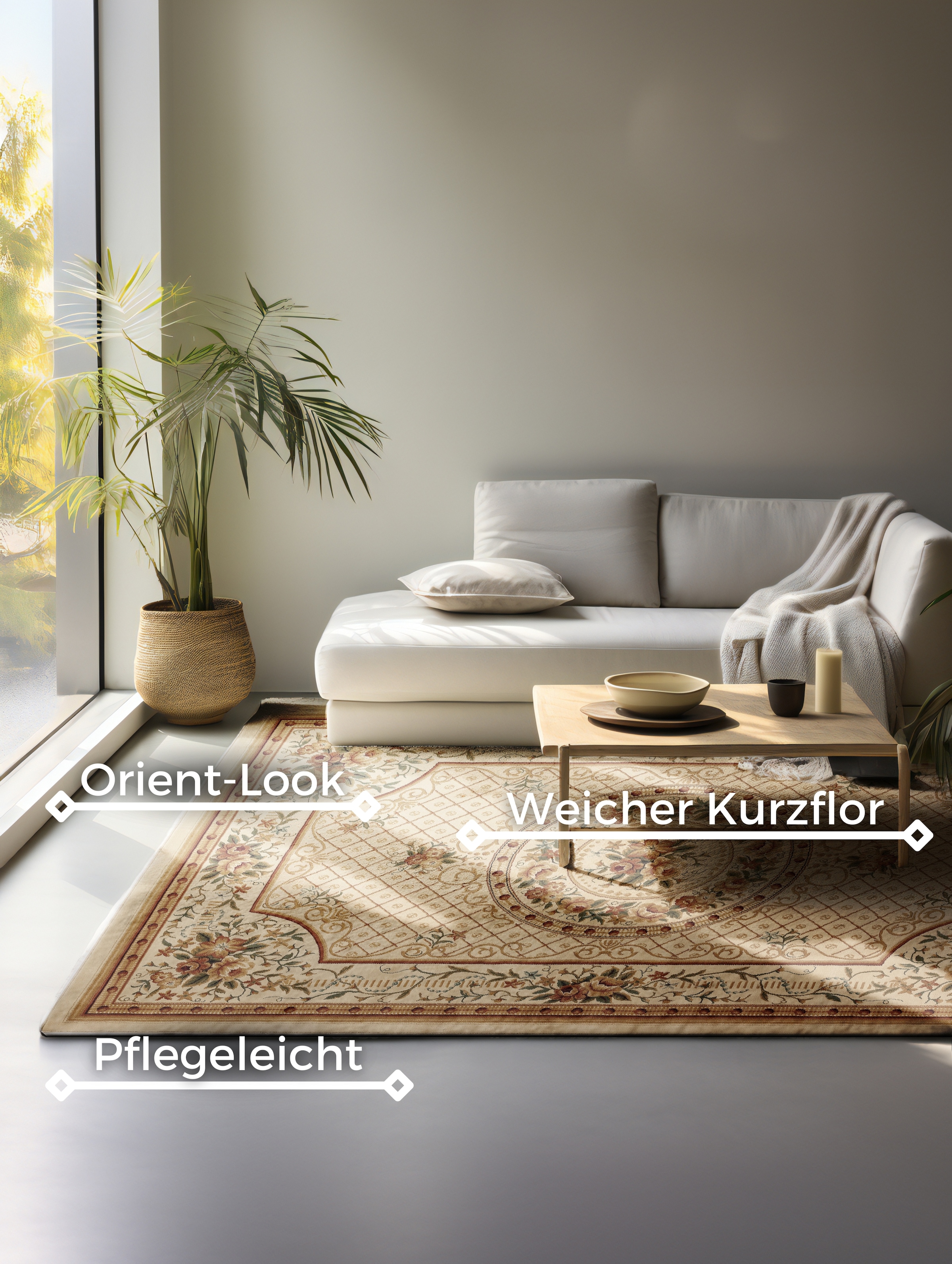 NORTHRUGS Teppich »Adraskan« rechteckig 8 mm Höhe Orient Optik, Läufer, strapazierfähig, pflegeleicht, robust