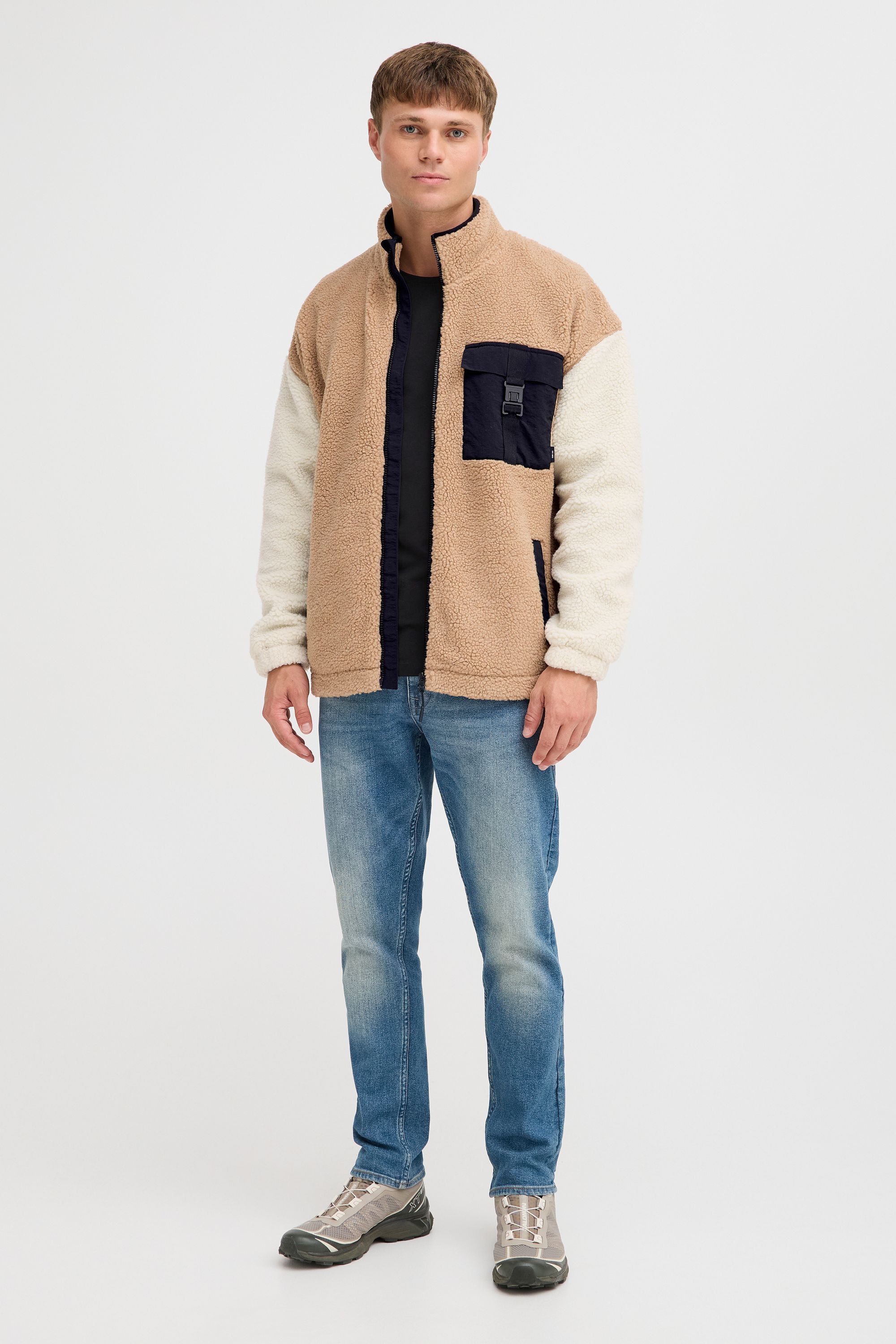 Indicode Fellimitatjacke »Fellimitatjacke IDTrautmar«, ohne Kapuze