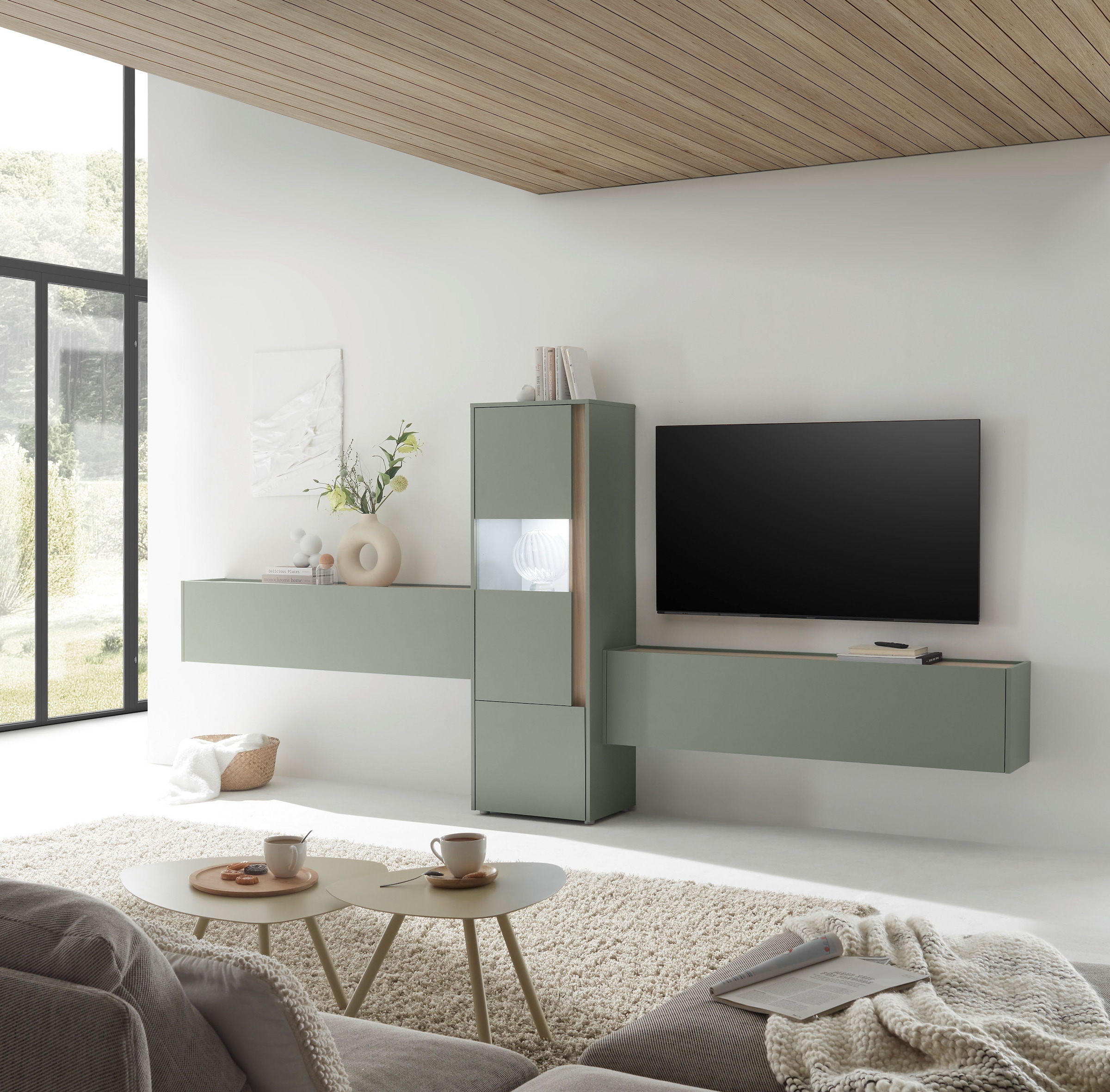 Home affaire Wohnwand »City/Giron, moderne Anbauwand, Komplettset in vielen Farben verfügbar« Set, 3 Stk. tlg.