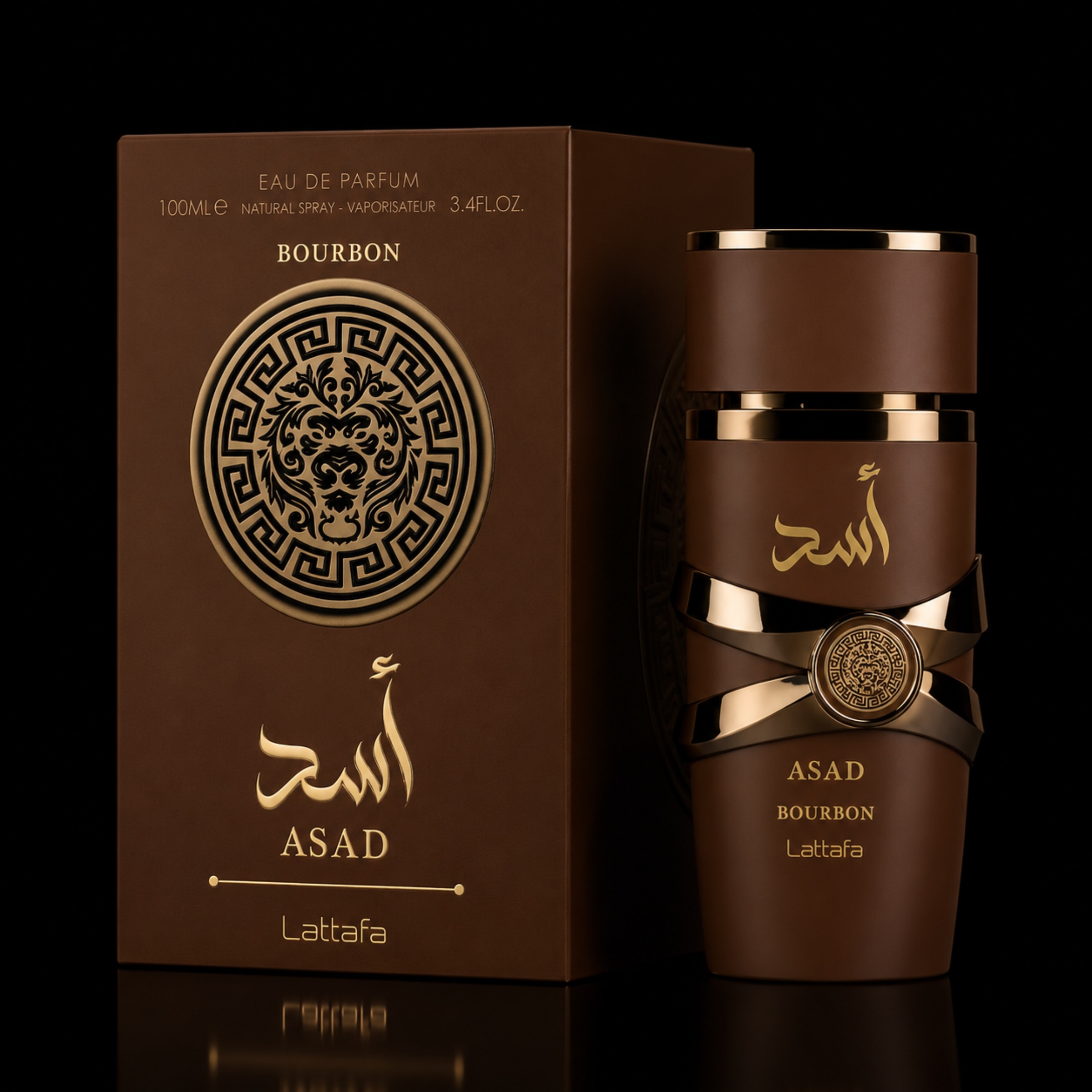 Lattafa Eau de Parfum »Asad Bourbon Eau de Parfum 100ml« Eau de Parfum, flüssiger Duft, 100 ml Inhalt