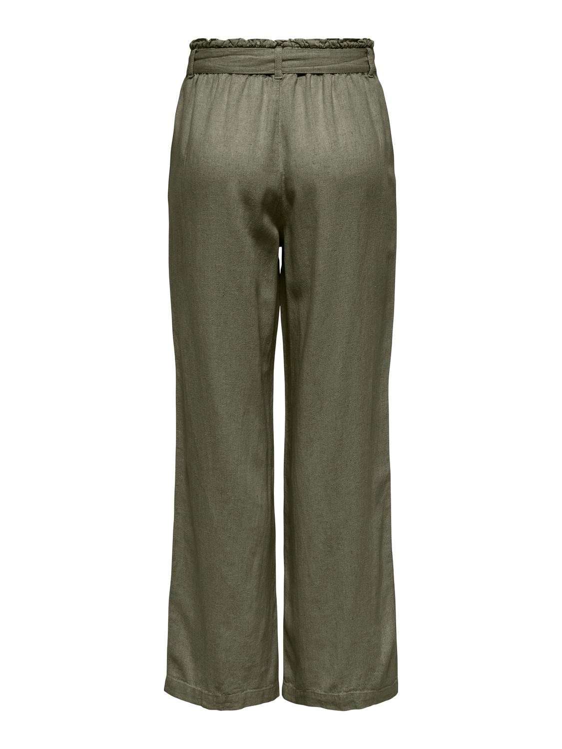 JDY Culotte »JDYSAY MW LINEN BELT PANT WVN NOOS«, Sommerhose