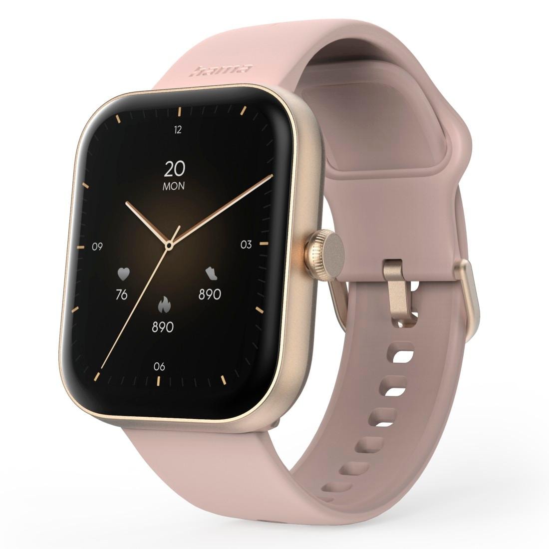 Hama Smartwatch »Smartwatch 1,65“ (Telefonfunktion, WhatsApp, E-Mail etc., wasserdicht)«(/ 1,65 ″)