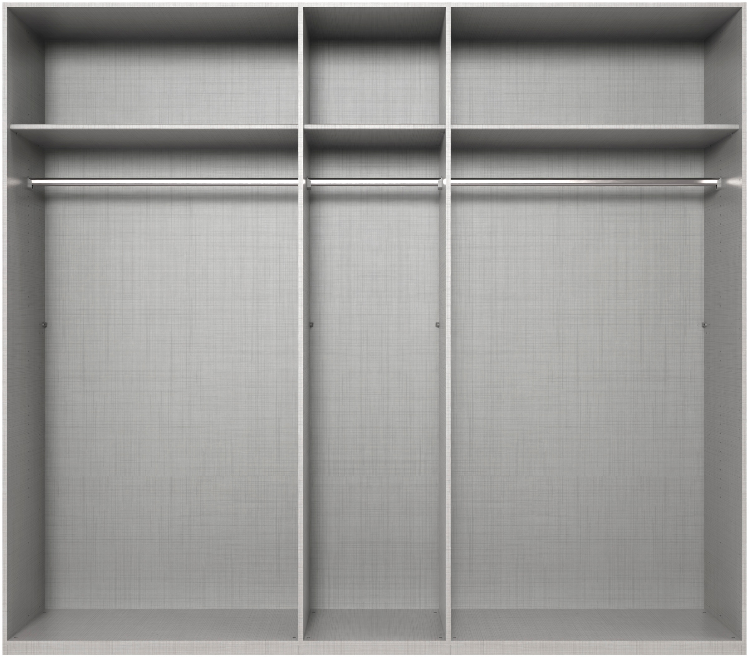 Wimex Drehtürenschrank »Rimini by fresh to go, weiß oder graphit mit schwarzen Metallgriffen«, inklusive LED Beleuchtung, 3 Breiten: 200, 250 oder 300cm, 216cm hoch