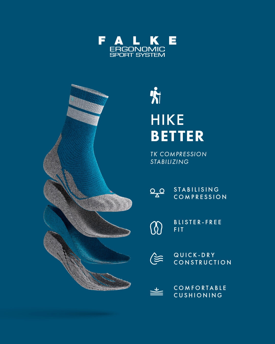 FALKE Socken »TK Compression Stabilizing« 1 Paar tlg.