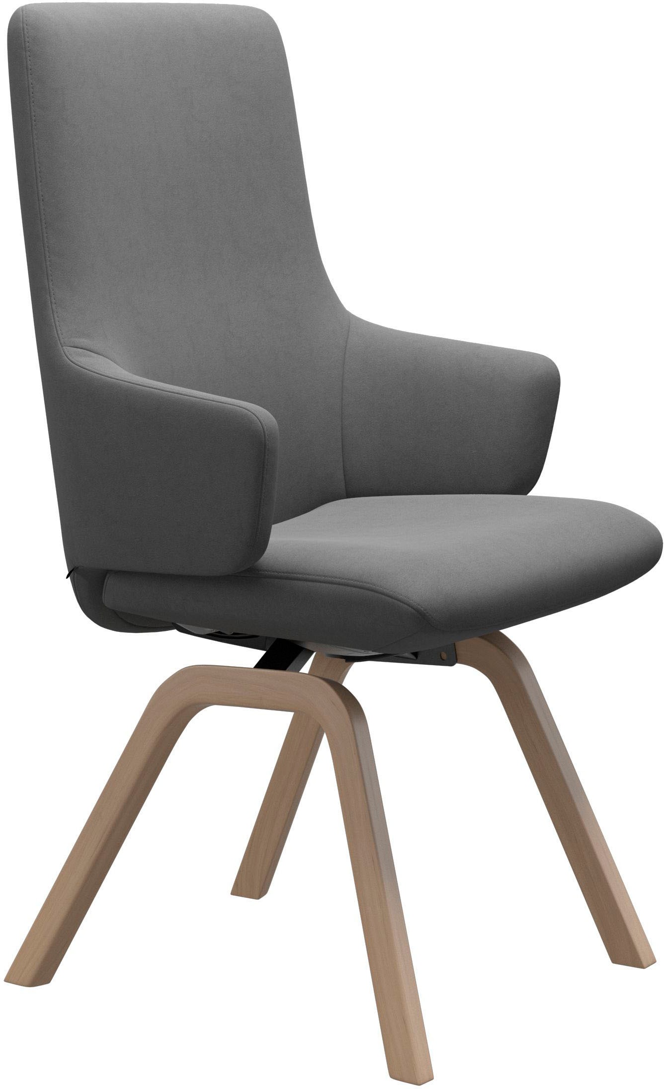 Stressless® Polsterstuhl »Laurel«, Microfaser DINAMICA, High Back mit Armlehne, Größe L, mit schräggestellten Beinen