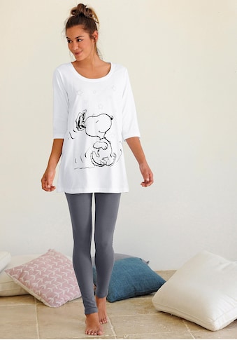 Peanuts Pyjama, mit Leggings und legerem Shirt mit Snoopyprint kaufen