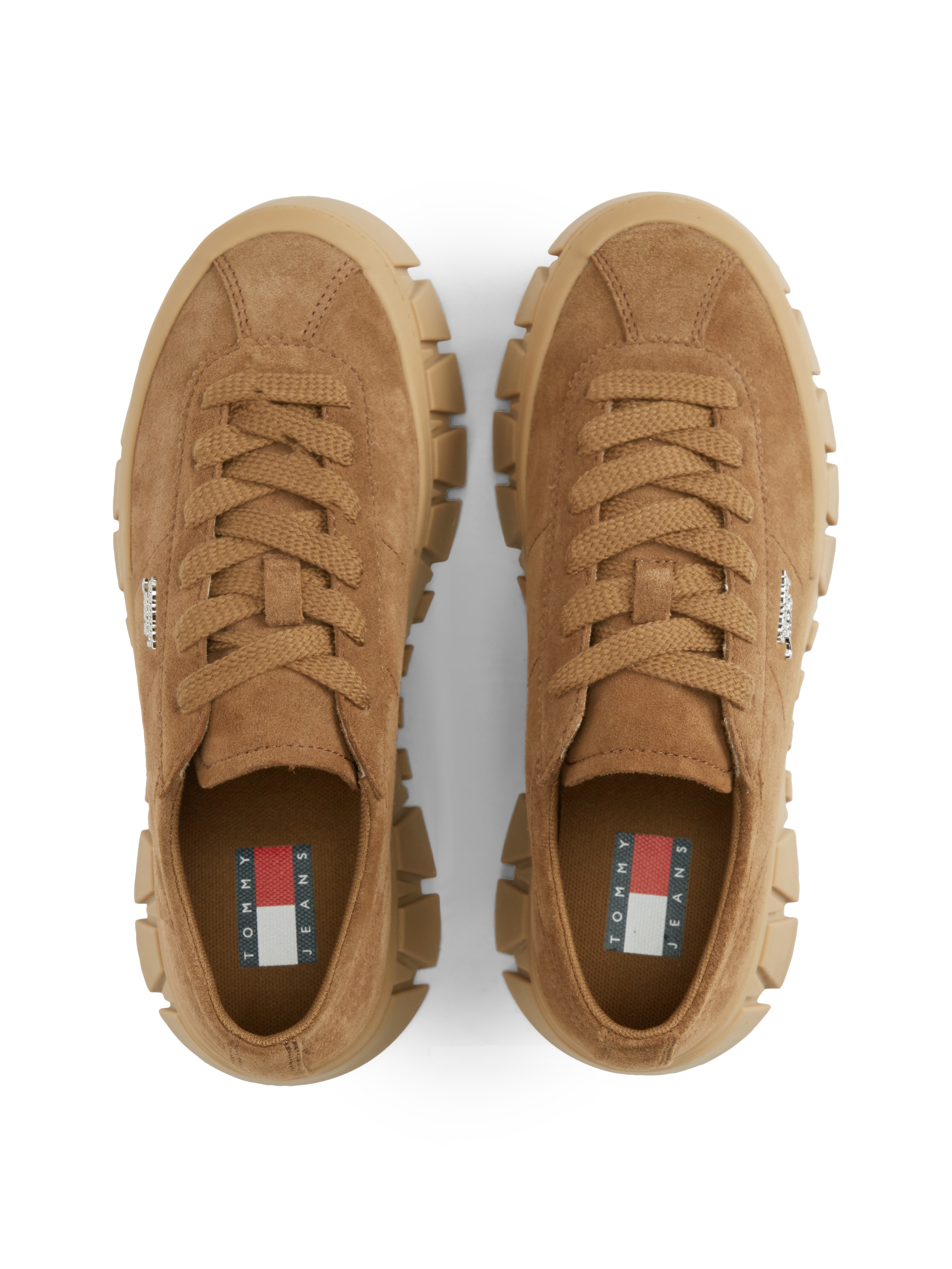 Tommy Jeans Plateausneaker »TJW PLATFORM SNEAKER SUEDE«  Freizeitschuh, Halbschuh, Schnürschuh mit markanter Plateausohle