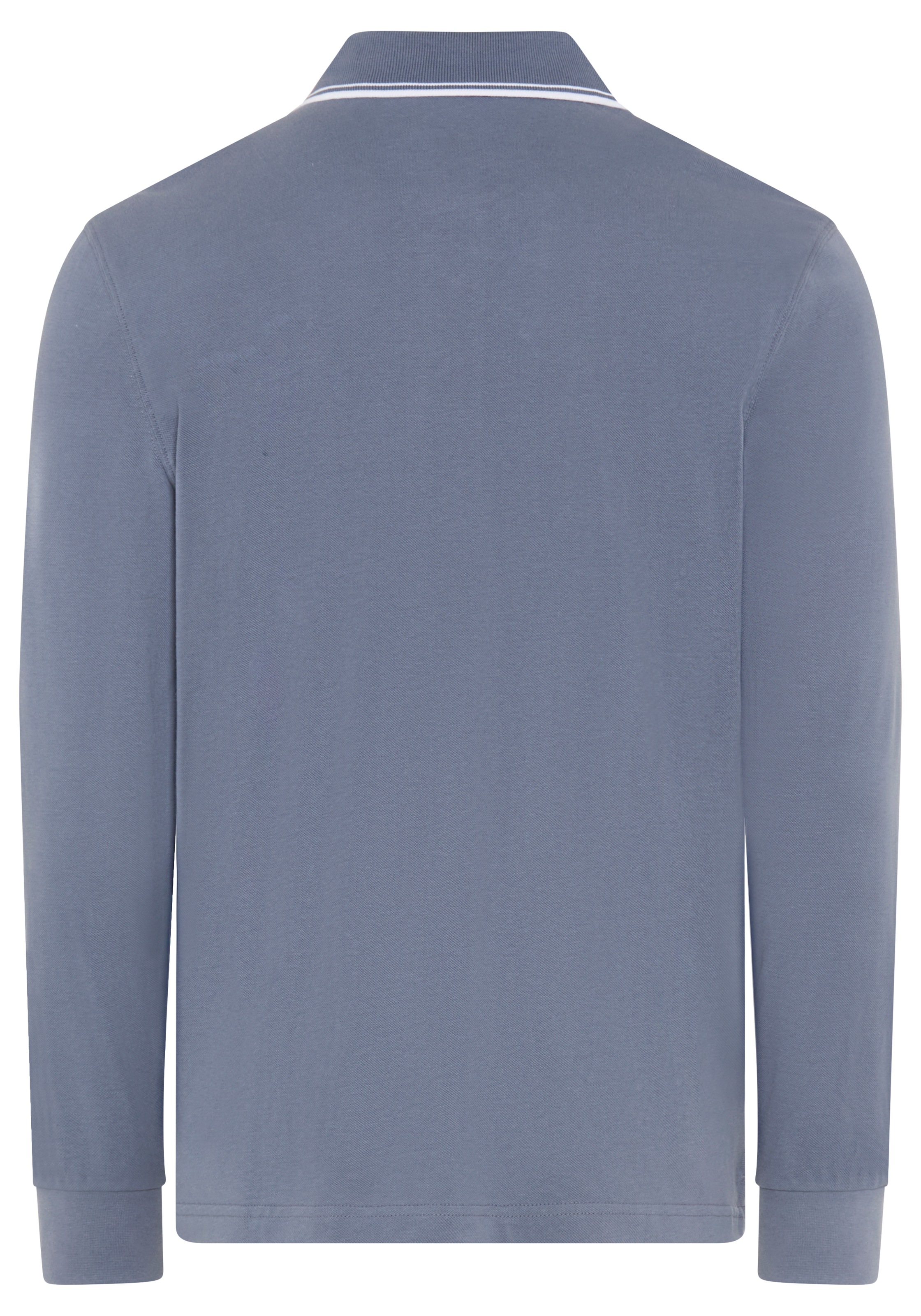 DELMAO Langarm-Poloshirt »Neue Kollektion!« schmale Passform, Langarm, unifarben, aus Piqué-Material