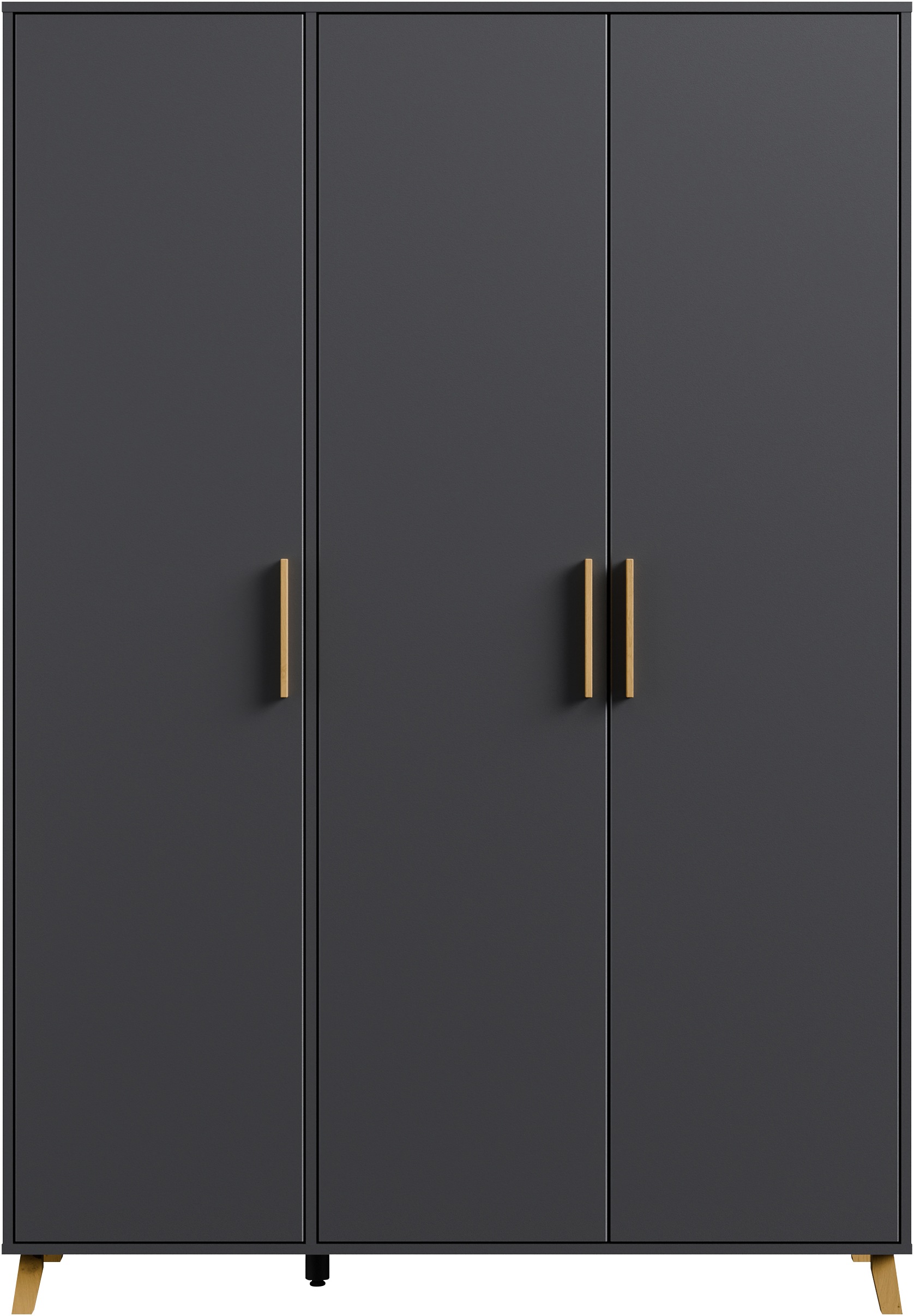 rauch Drehtürenschrank »Kleiderschrank Schrank Garderobe SHINJO Breiten 93/140/187 cm« in 3 verschiedenen Ausstattungen BASIC/CLASSIC/PREMIUM,  Griffe und Füße aus Massivholz, viel Stauraum MADE IN GERMANY