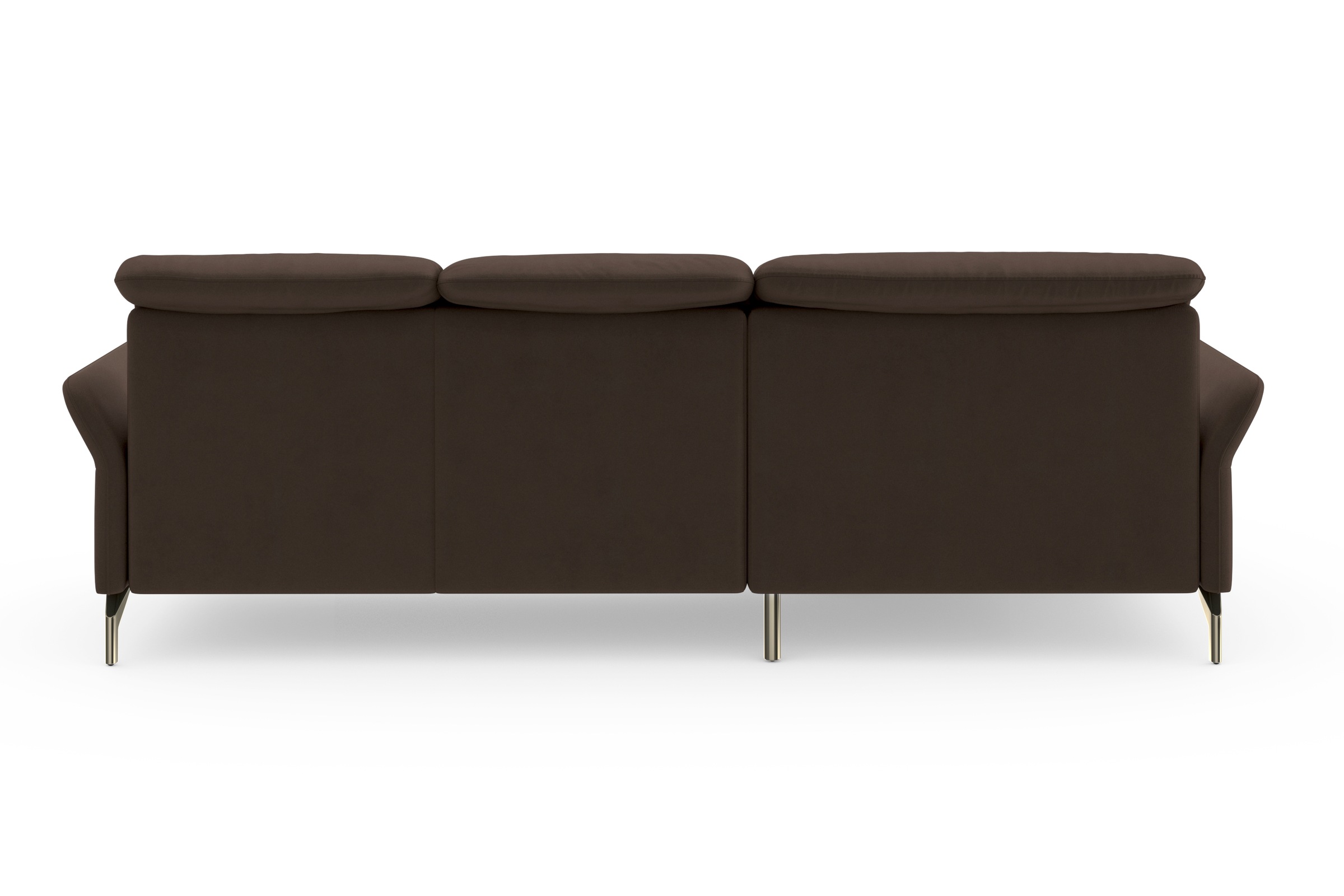 sit&more Ecksofa »Fashion L-Form« wahlweise mit Kopfteilverstellung, Vorziehsitz, motorisch, Nickelfüße