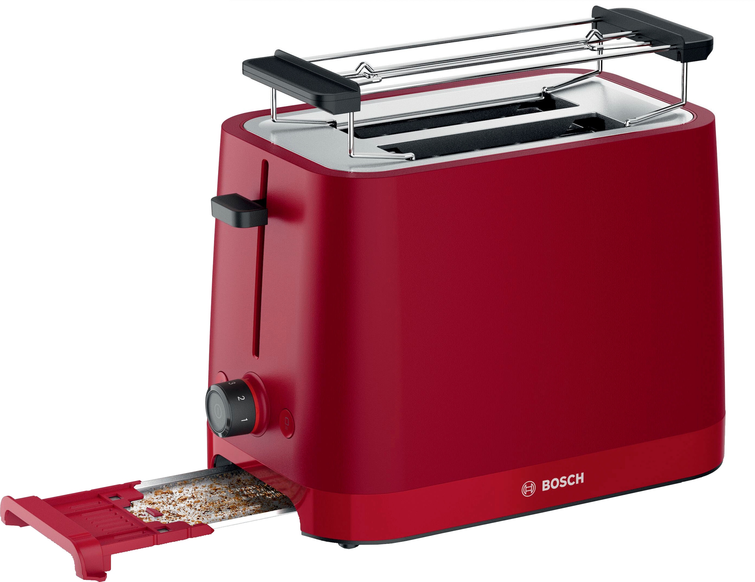 BOSCH Toaster »MyMoment TAT3M124«, 2 Schlitze, für 2 Scheiben, 950 W, entnehmbarer Brötchenaufsatz, Auftaufunktion, Brotzentrierung, AutoOff