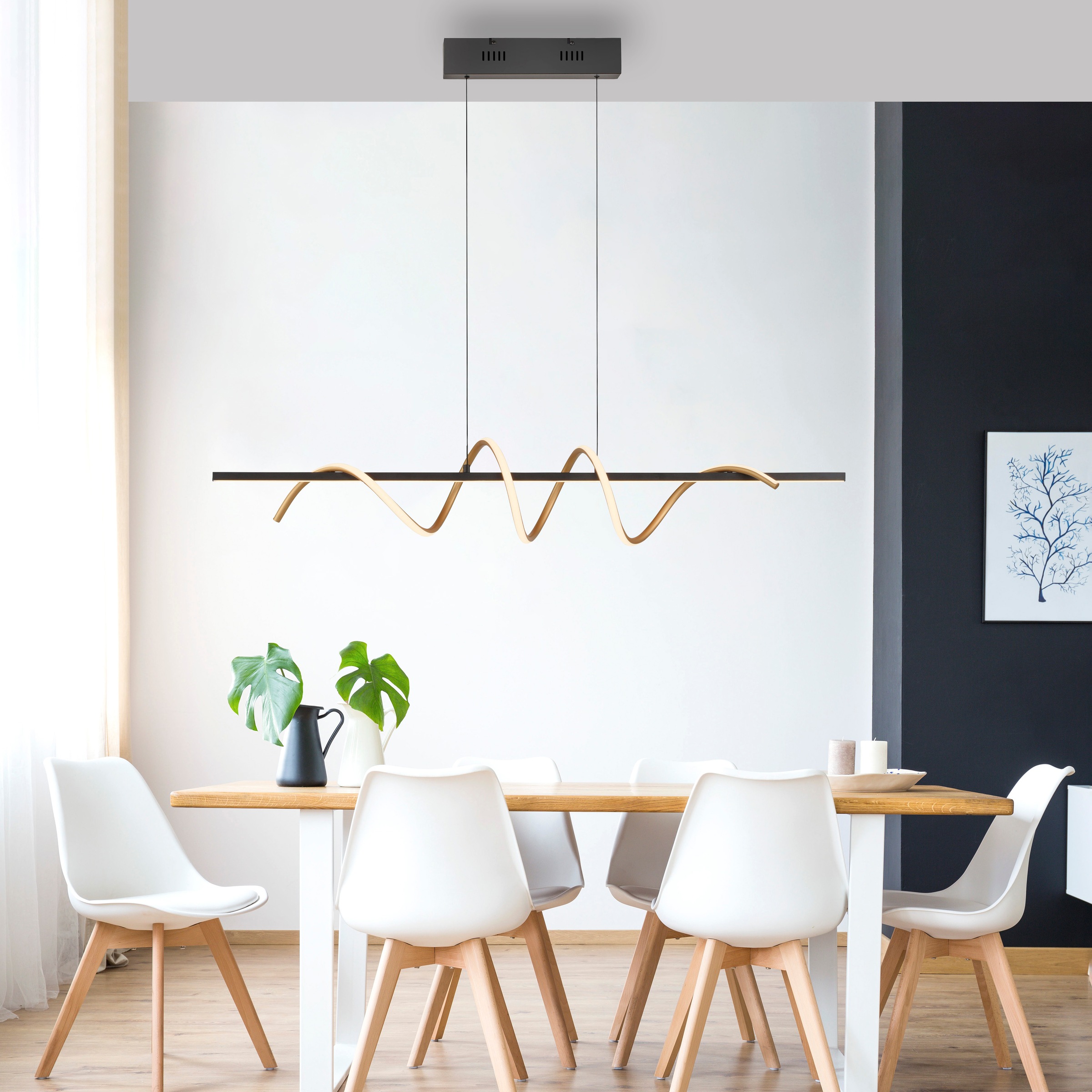 JUST LIGHT Pendelleuchte »EMANDA«, 1 flammig, Leuchtmittel LED-Board | LED fest integriert, LED, dimmbar, Switchmo, Comfort Lift, Memory, nach Trennung vom Netz