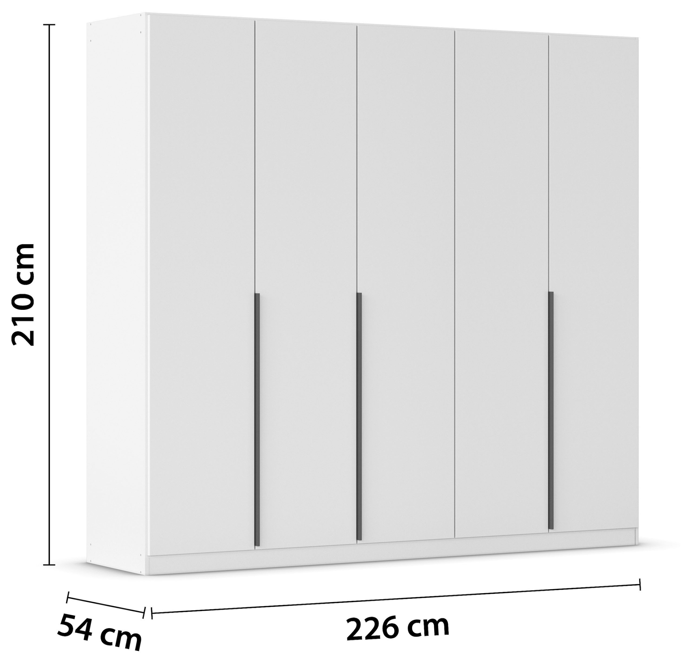 rauch Drehtürenschrank »Kleiderschrank Schrank Garderobe AGORDO TOPSELLER Schlafzimmer«, (in zwei Griff-Farben mit Dekor- oder Hochglanzfront), durchdachte Innenausstattung, in 6 Breiten und 2 Höhen MADE IN GERMANY