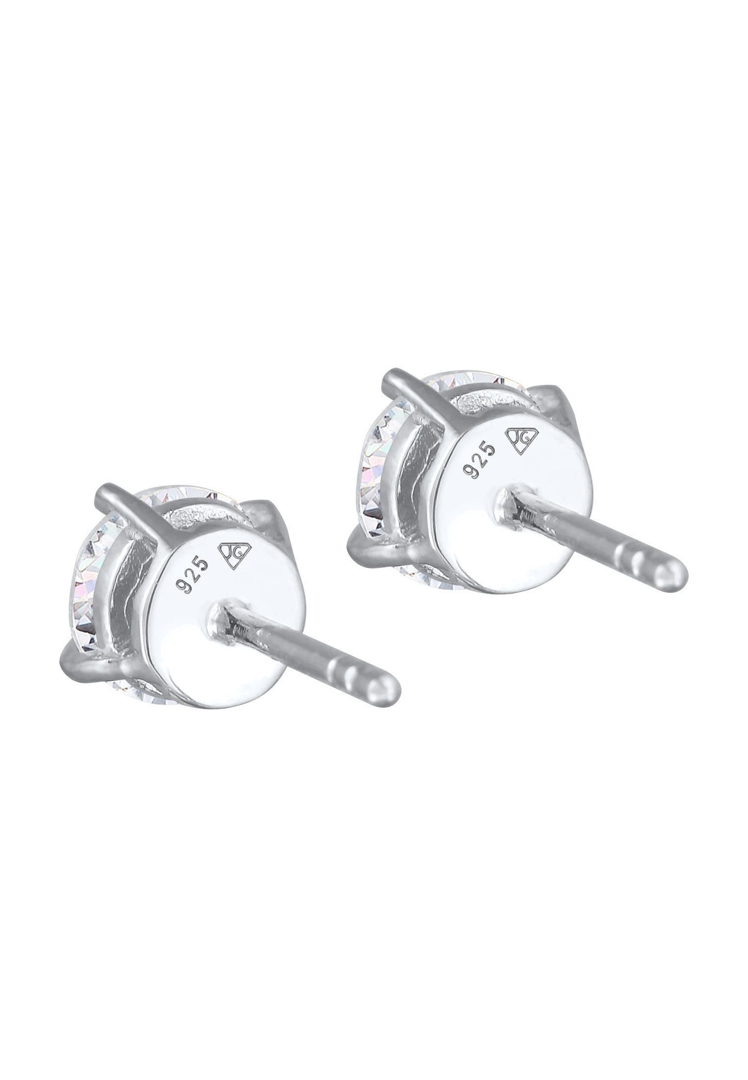 Kuzzoi Paar Ohrstecker »Ohrringe Basic Stecker Geo Kristalle 925 Silber«