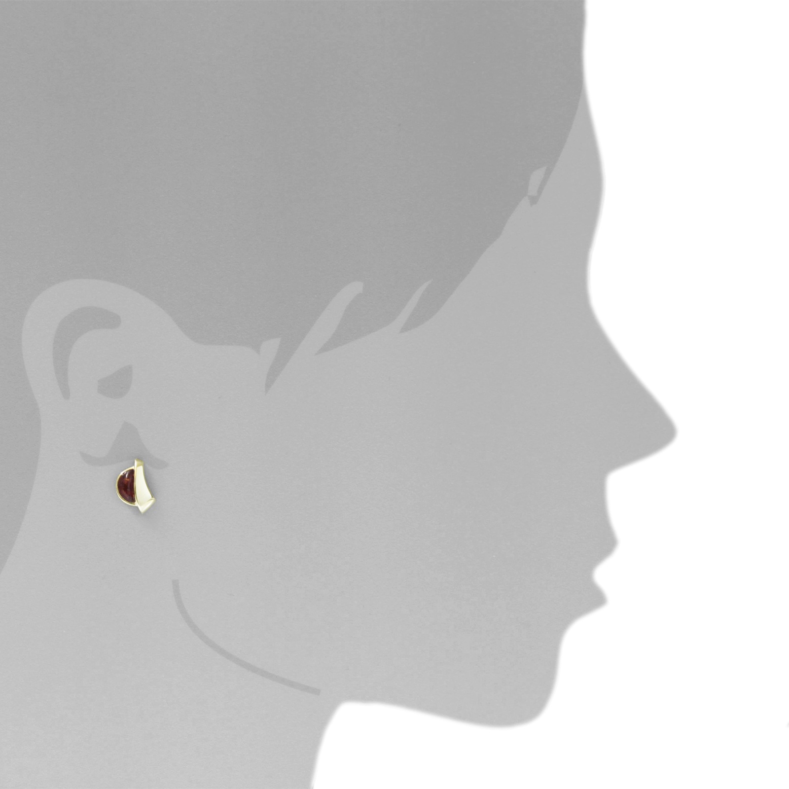 OSTSEE-SCHMUCK Paar Ohrstecker »- Lale - Silber 925/000, vergoldet - Bernstein«