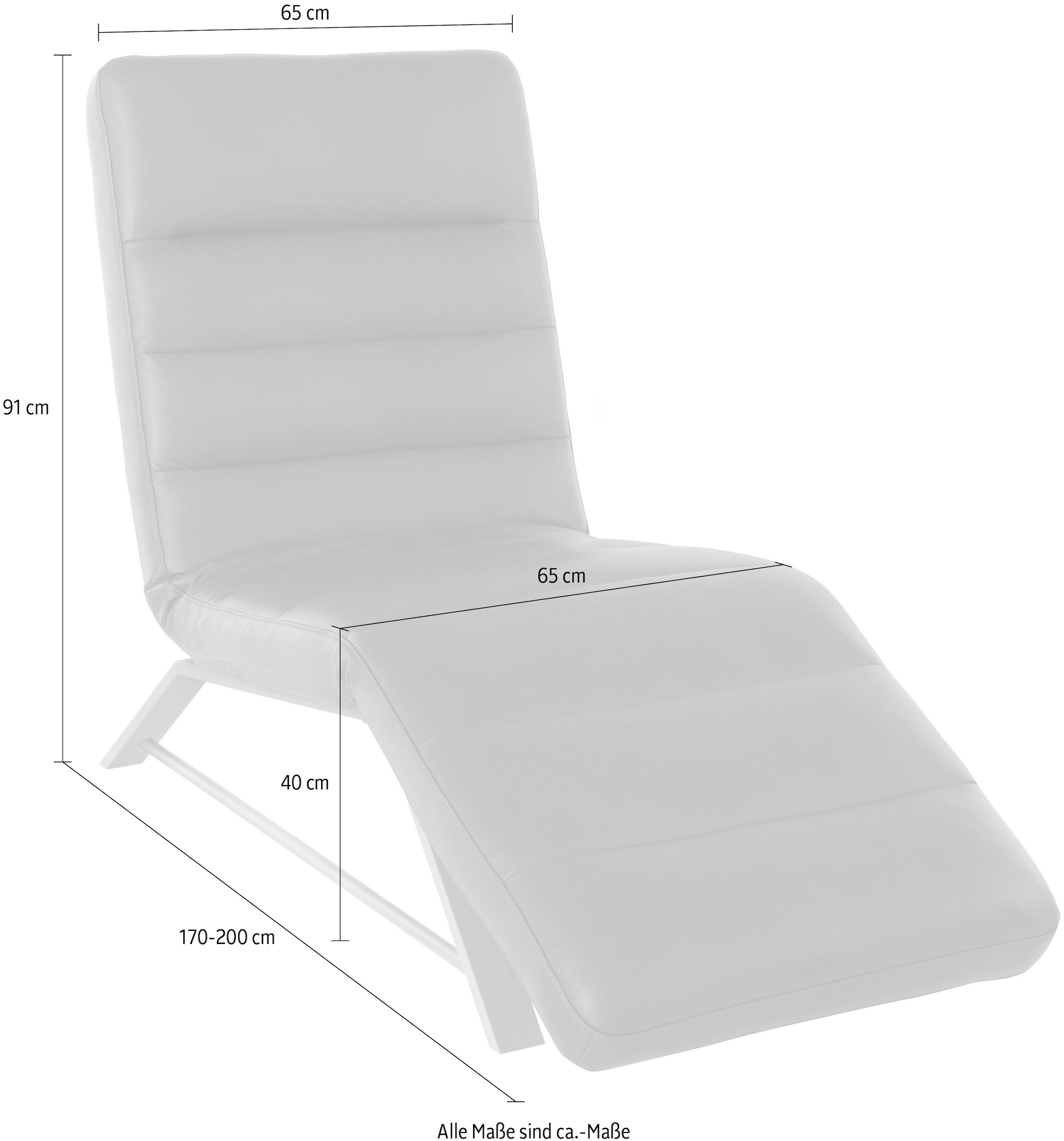 W.SCHILLIG Relaxliege »daily dreams« Funktionsliege wahlweise mit Motor, Gestell Chrom, Breite 65 cm