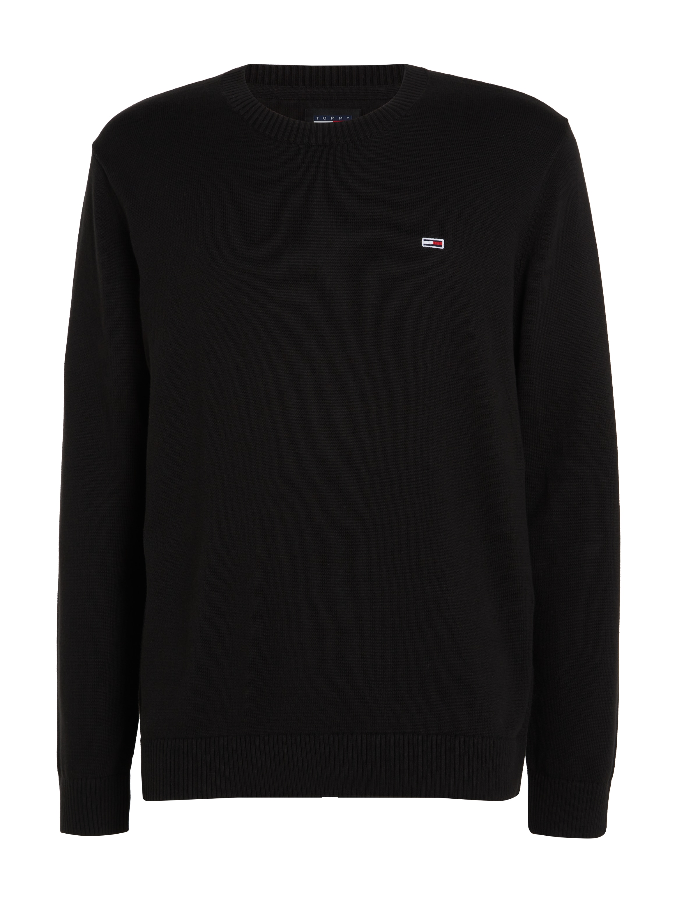 Tommy Jeans Rundhalspullover »TJM SLIM ESSENTIAL LIGHT SWEATER«, mit Flag-Patch