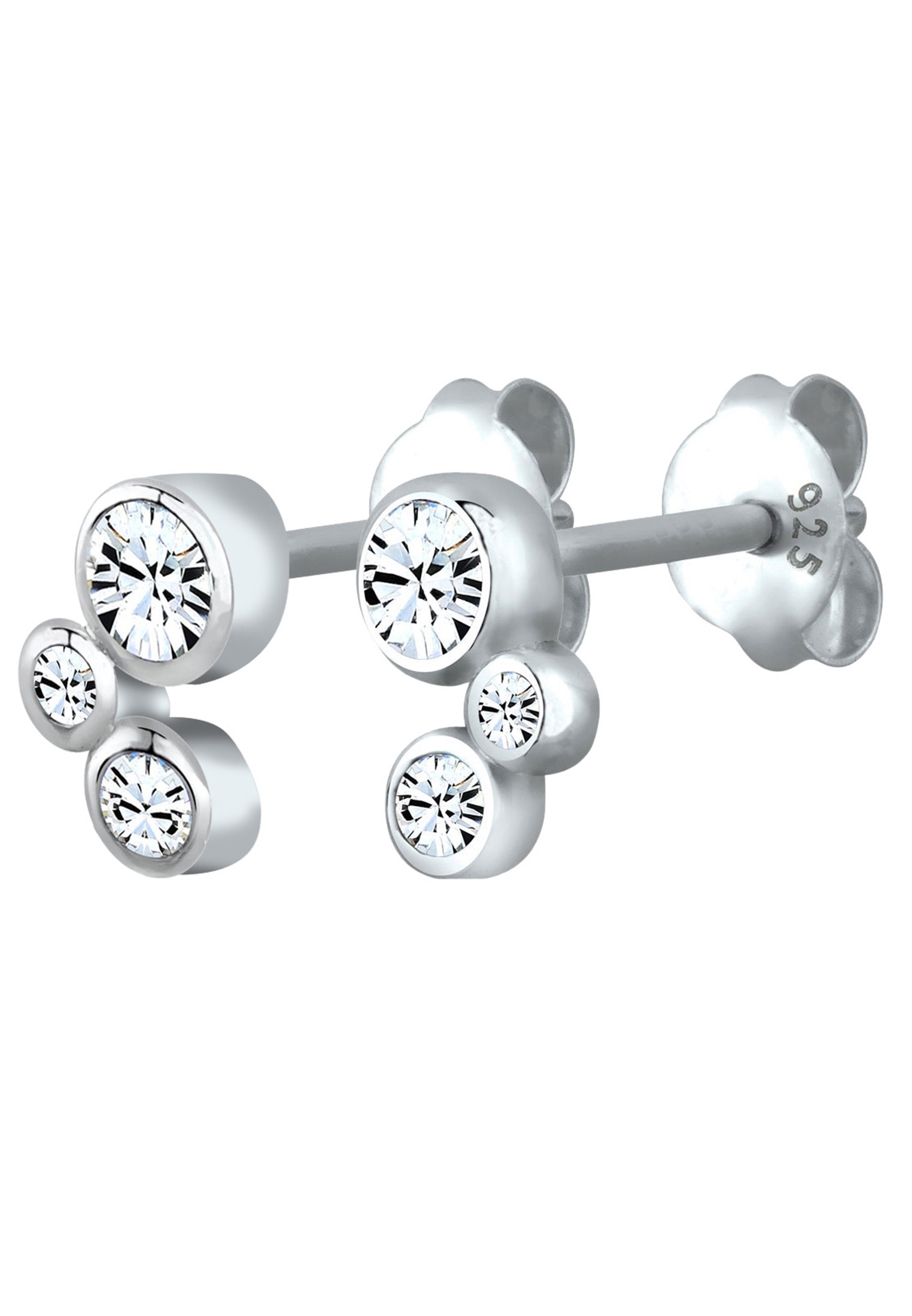Elli Paar Ohrstecker »Ohrringe Kristalle Rund 925 Silber«