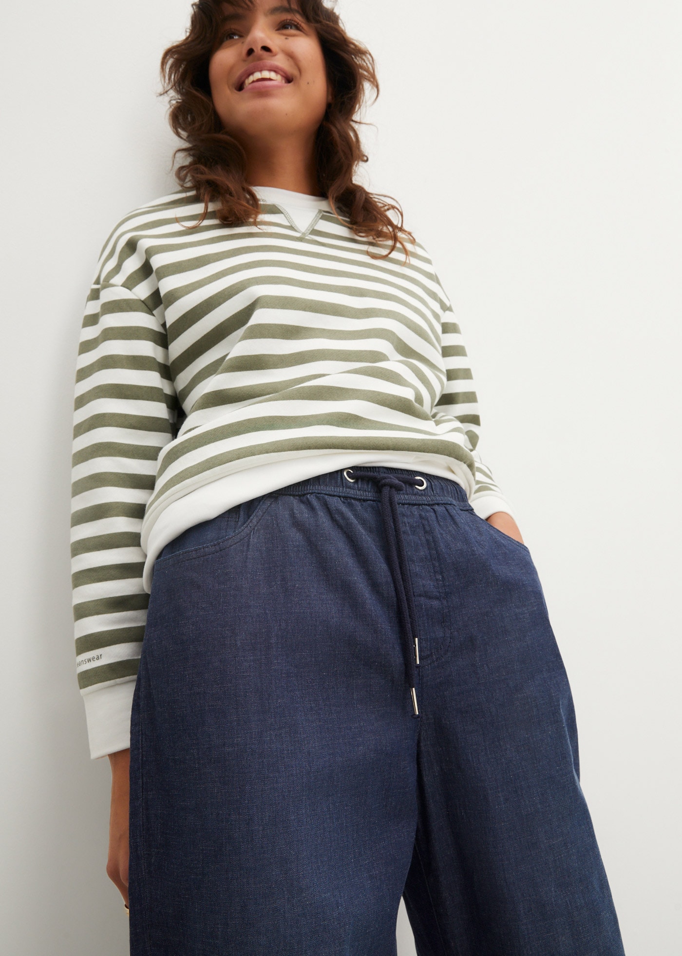 bonprix Schlupfjeans Packung, 2, 2 Stk. Straight Fit, High Waist, Bequembund (Doppelpack)