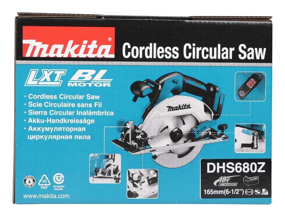 Makita Akku-Handkreissäge »DHS680Z«, 57 mm, 18 V. ohne Akku und Ladegerät