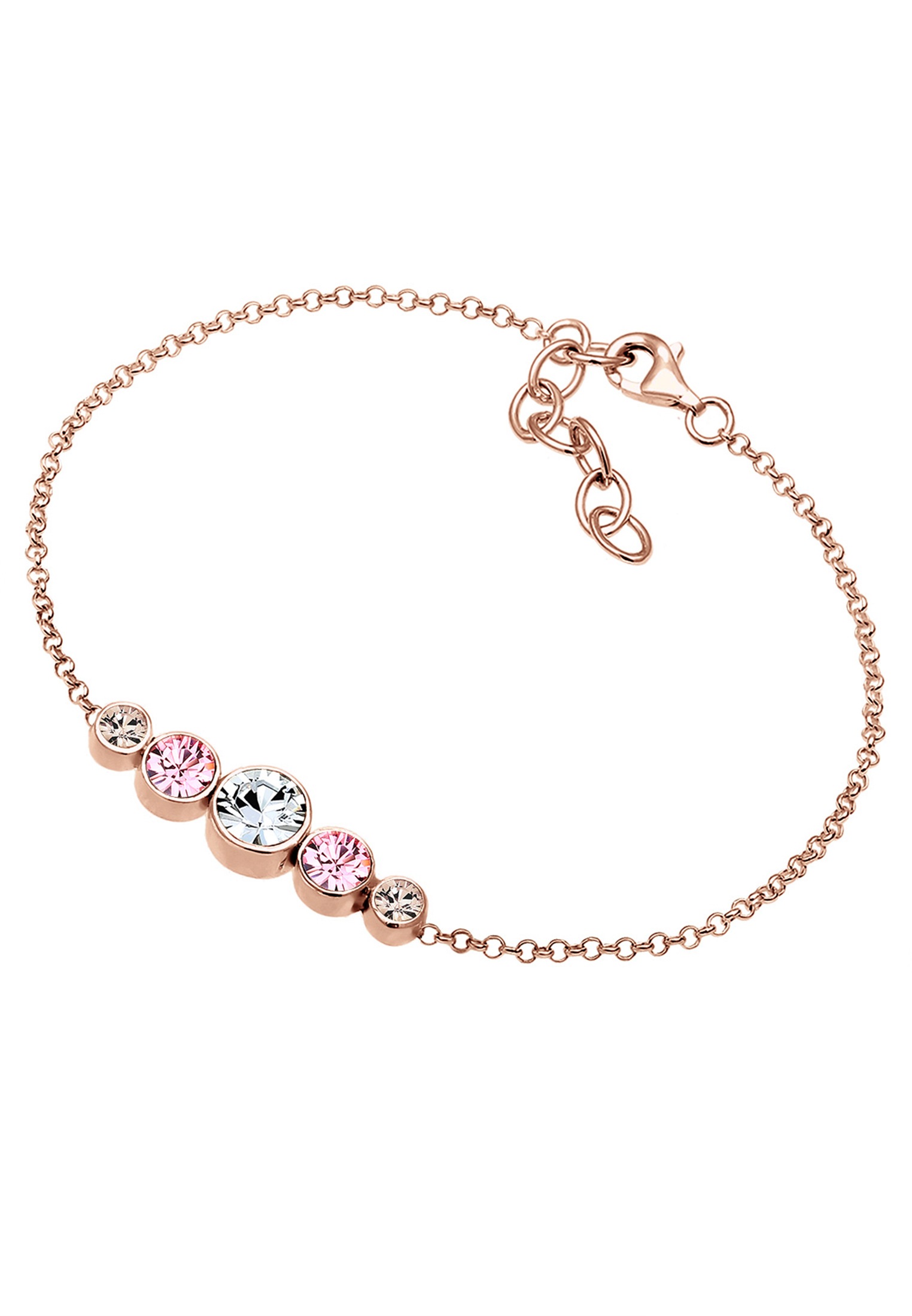 Elli Armkette »Armband Elli Armband Basic Kristalle 925 Silber rosé«
