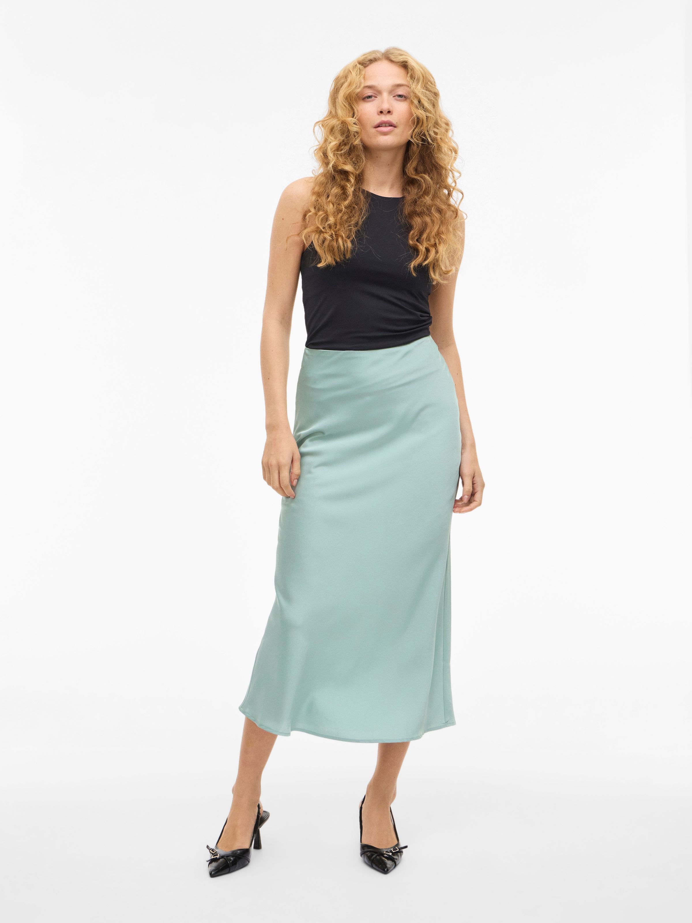 Vila Maxirock »VIELLETTE HW LONG SKIRT - NOOS« Kunstfaser