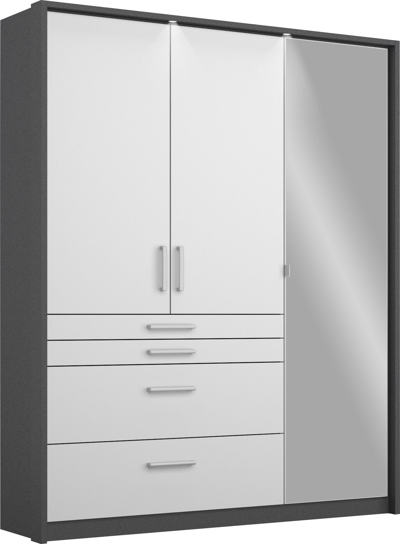 rauch Drehtürenschrank »Kleiderschrank Schrank Garderobe Garderobenschrank Topseller HOMBURG«, inkl. Passepartout, oberer Schubkasten mit Einteilung MADE IN GERMANY