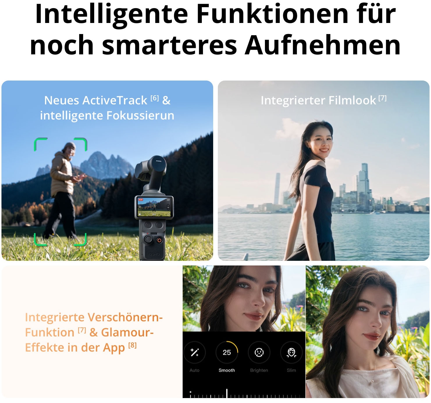DJI Kompaktkamera »Osmo Pocket 4 Gimbal« , 37 , Bluetooth , inkl. 4K/240fps