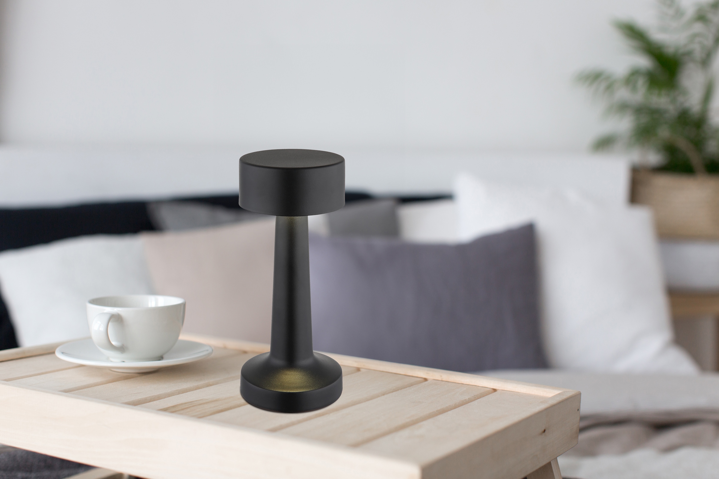 GLOBO LIGHTING LED Tischleuchte »ANGELIKA - Akkutischleuchte« LED-Modul 1 Stk. warmweiß - kaltweiß Design Tischleuchte, Akku, modern,  Akkulampe, CCT