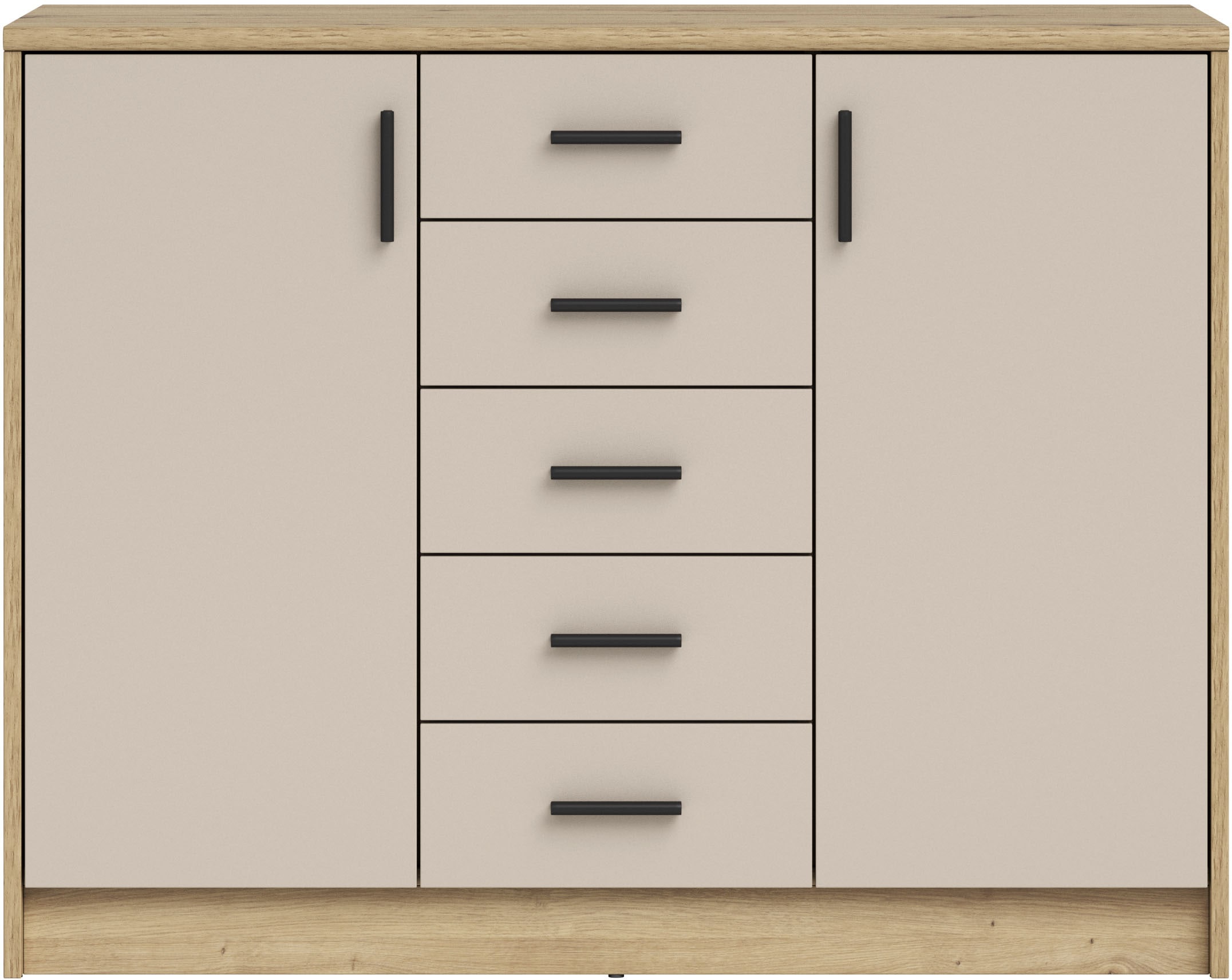 HBZ Sideboard »Nelly Kommode, BxHxT 109x86x50cm«, (1 St.), Breite 109cm, Einlegeböden verstellbar, foliert